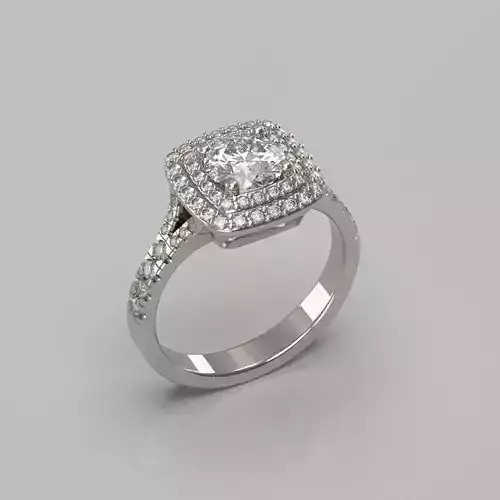 White gold ring with 1 carat diamond