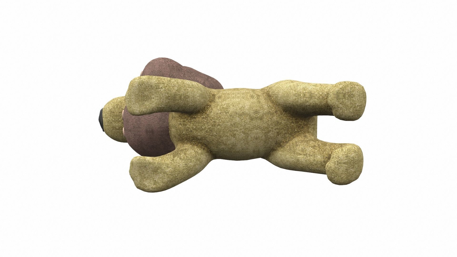 Plush toy lion 3D model_4