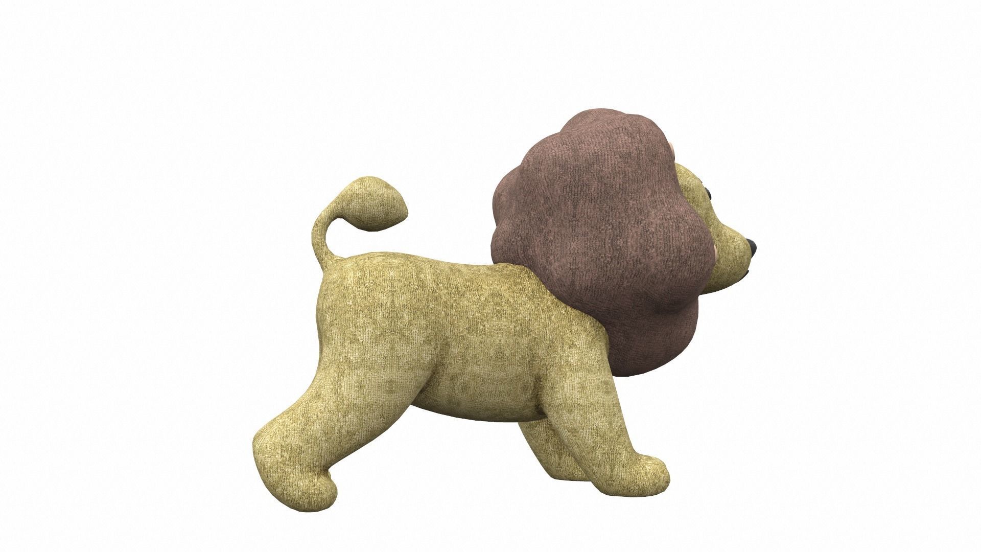 Plush toy lion 3D model_2