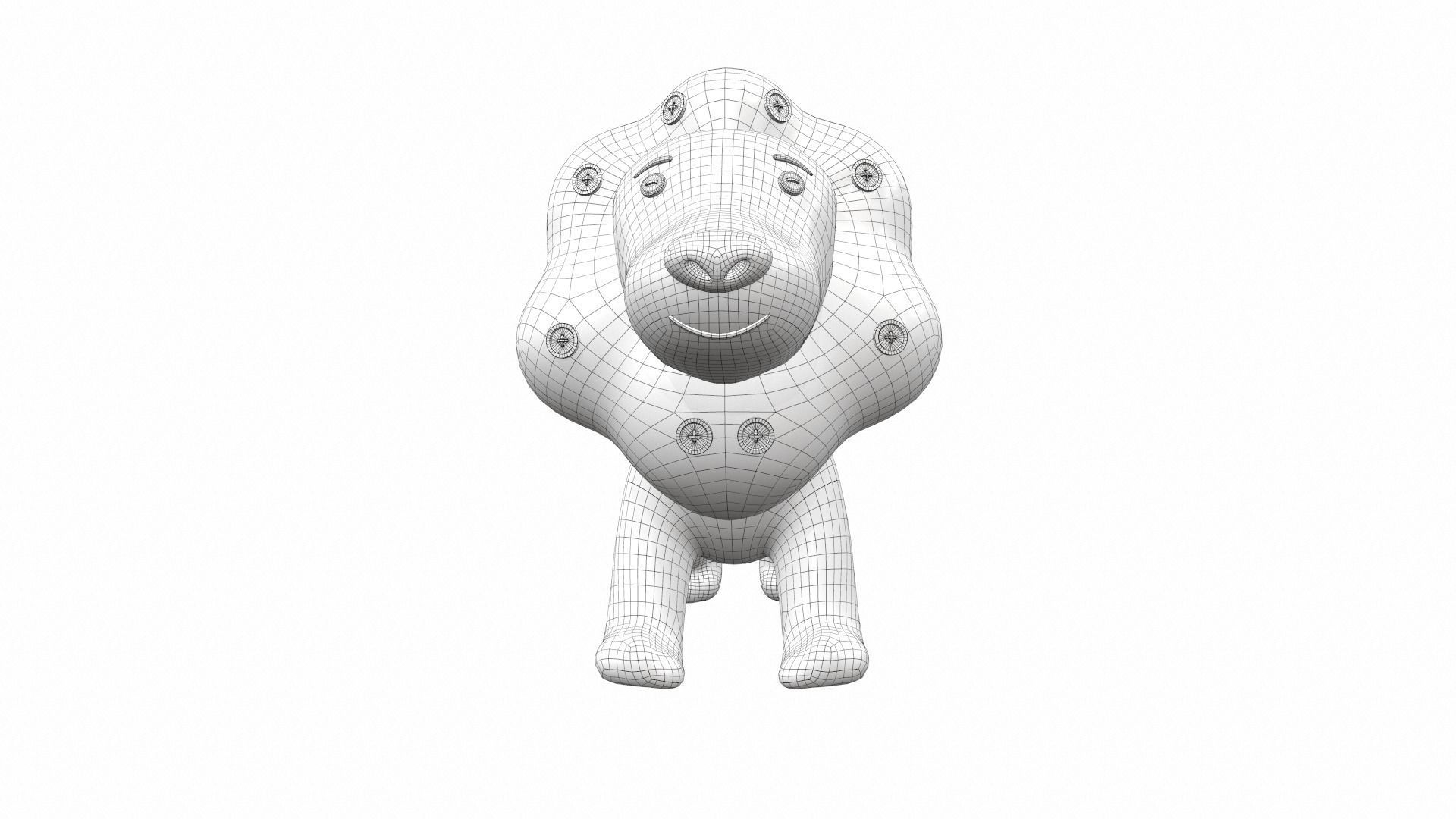 Plush toy lion 3D model_6