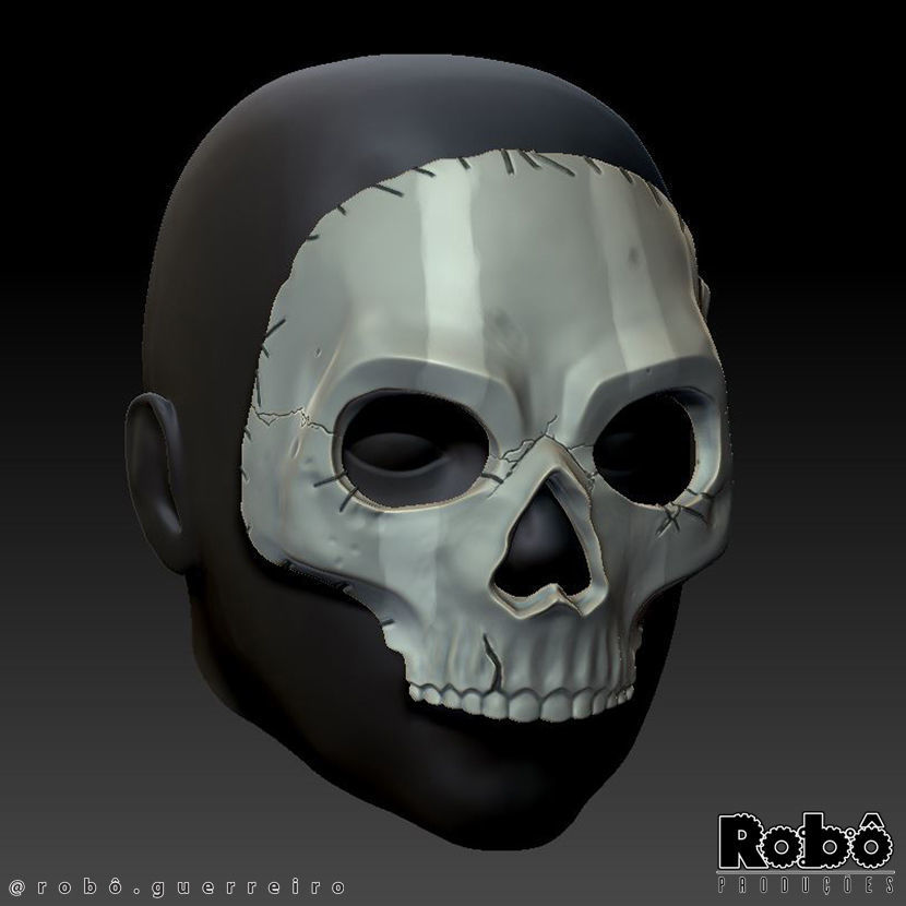 GHOST SIMON RILEY MW2 MASK - COD - MODERN WARFARE - WARZONE 3D print model_22
