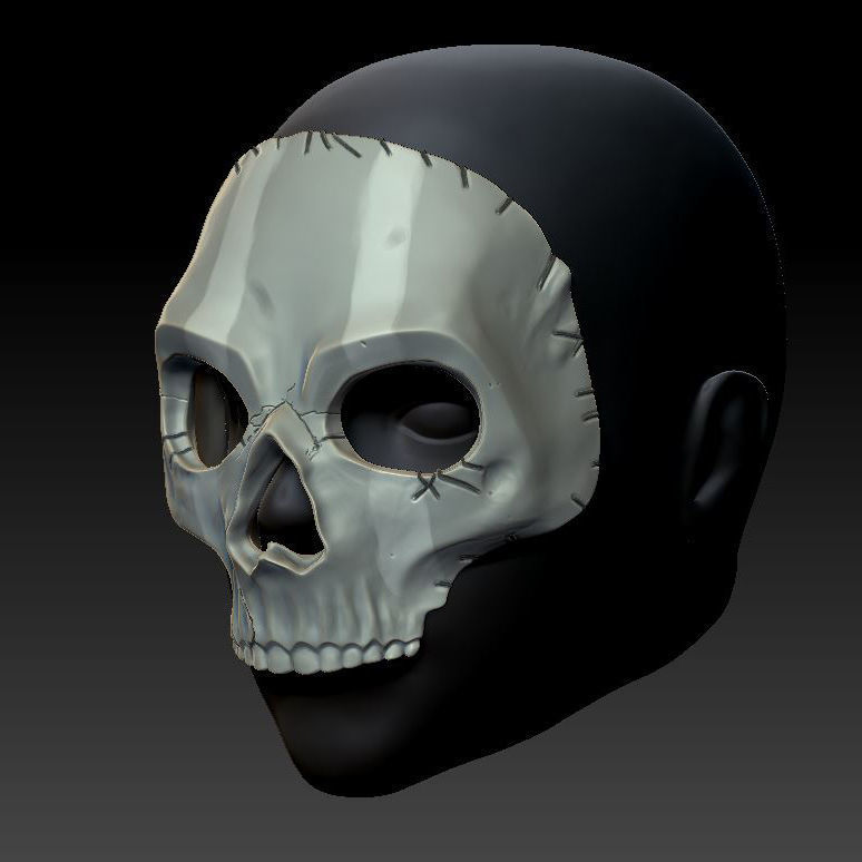 GHOST SIMON RILEY MW2 MASK - COD - MODERN WARFARE - WARZONE 3D print model_10
