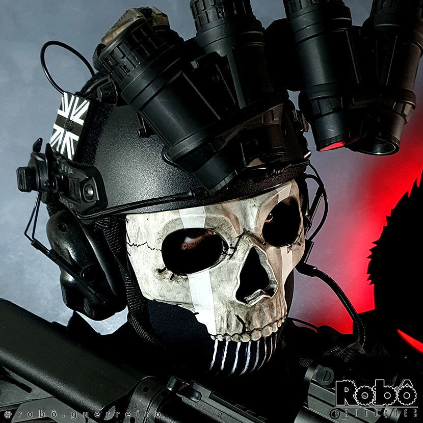 GHOST SIMON RILEY MW2 MASK - COD - MODERN WARFARE - WARZONE 3D print model_15