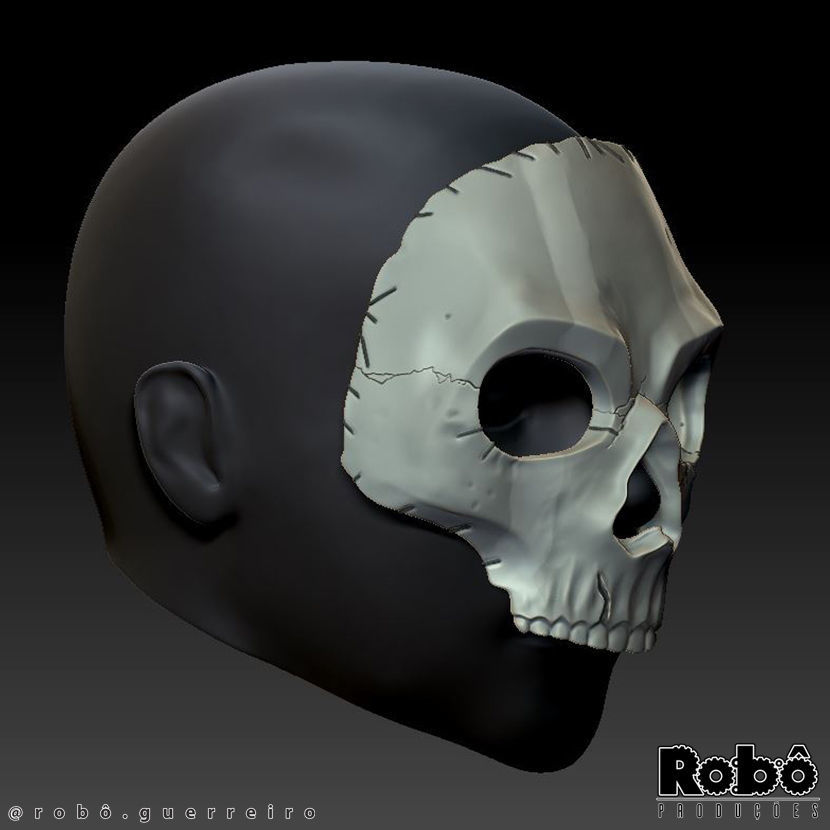 GHOST SIMON RILEY MW2 MASK - COD - MODERN WARFARE - WARZONE 3D print model_20