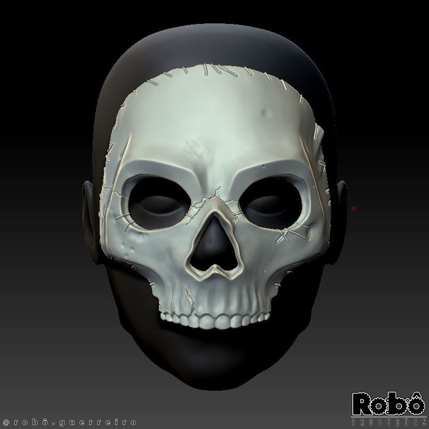 GHOST SIMON RILEY MW2 MASK - COD - MODERN WARFARE - WARZONE 3D print model_13