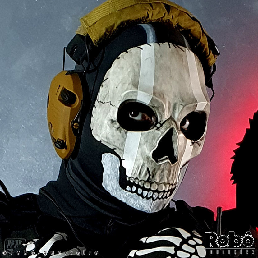 GHOST SIMON RILEY MW2 MASK - COD - MODERN WARFARE - WARZONE 3D print model_9