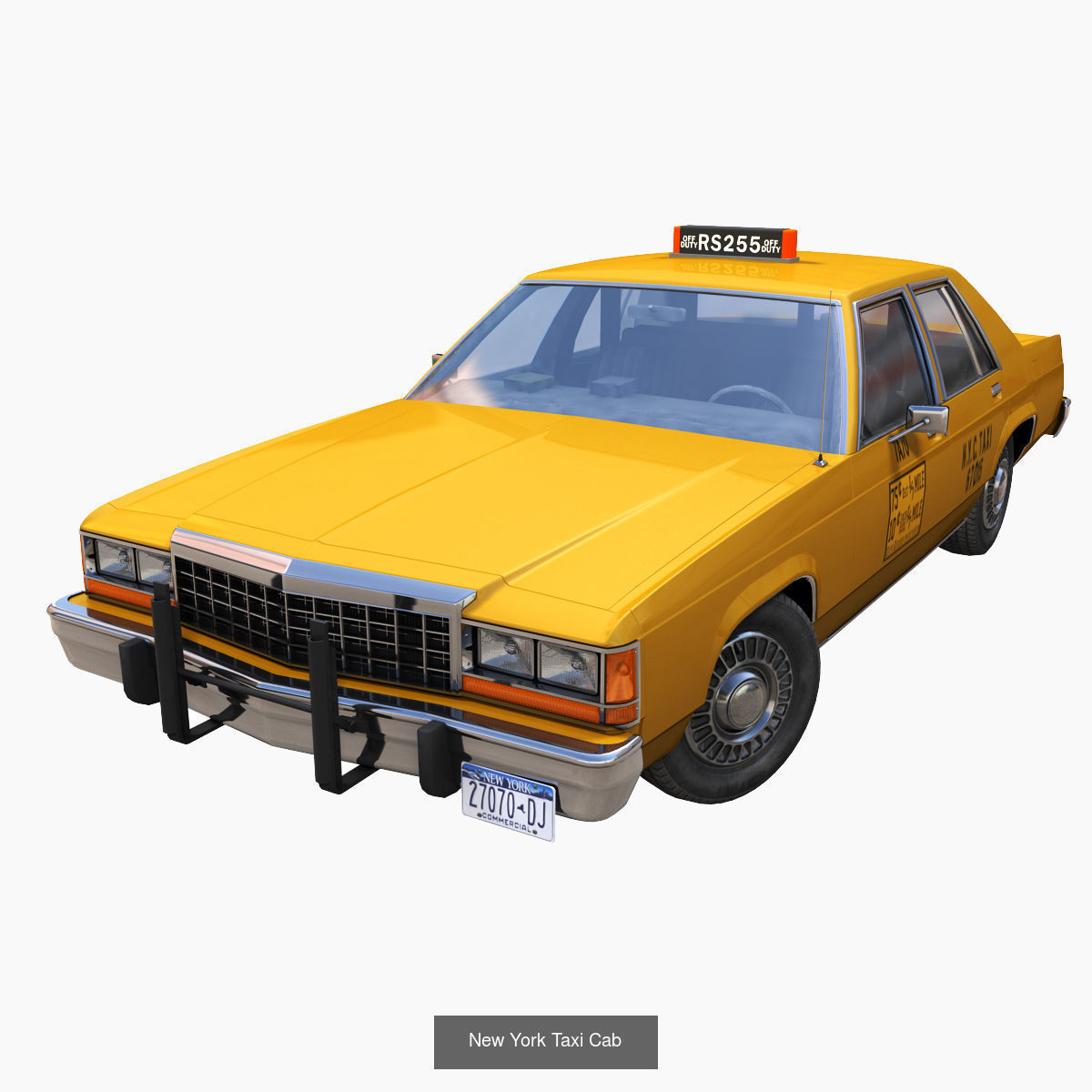 80s NewYork cars 3D Model Collection_29