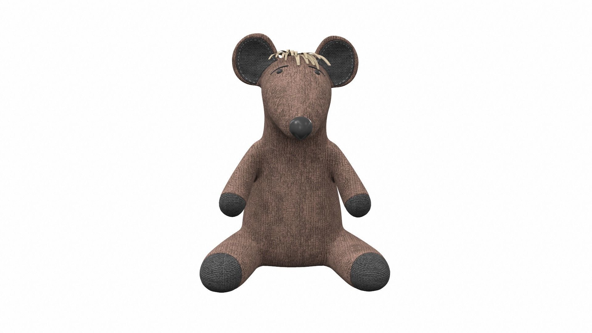 Plush toy mouse 3D model_1