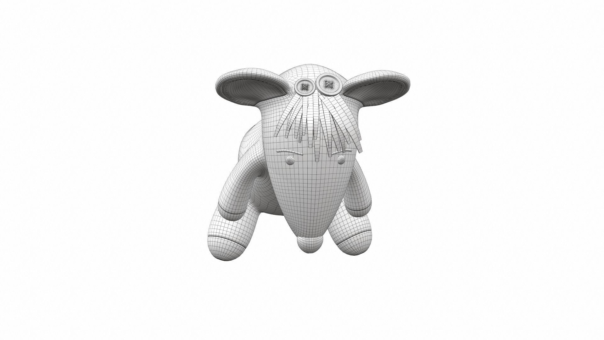 Plush toy mouse 3D model_10