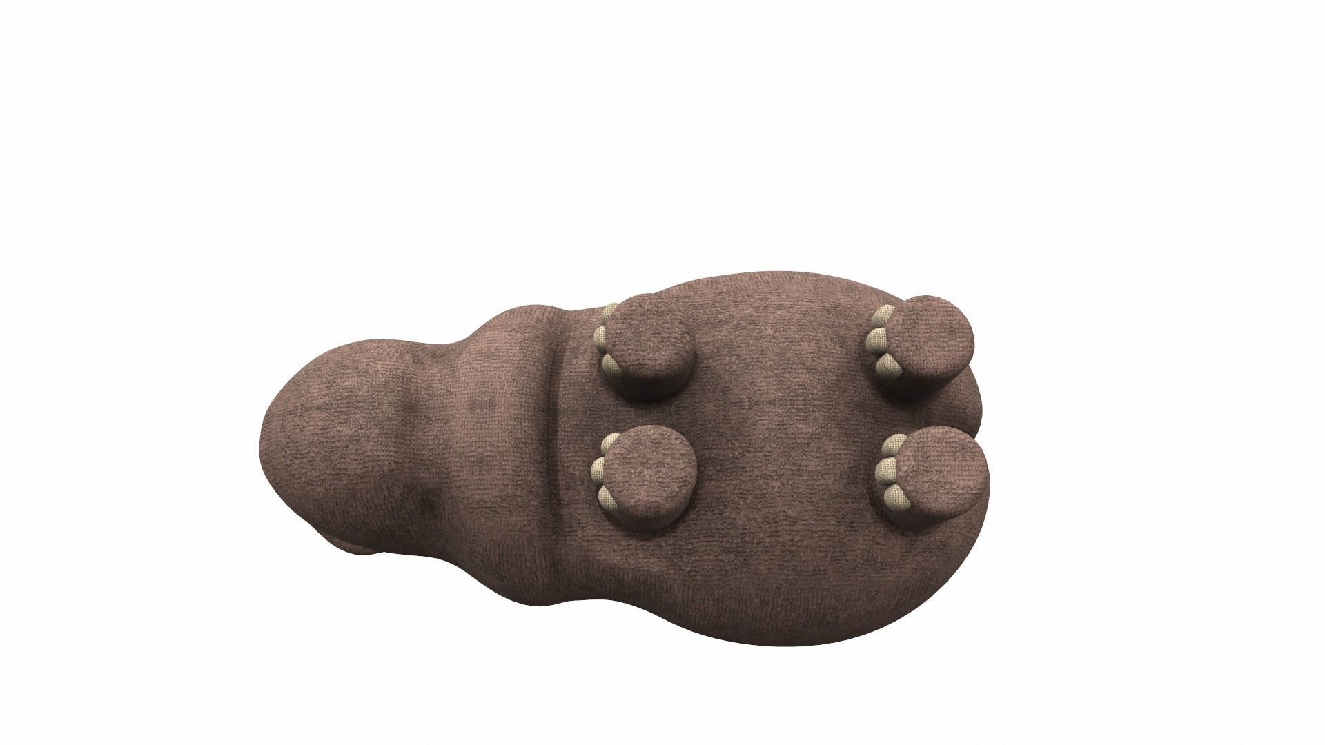 Plush toy rhino 3D model_4