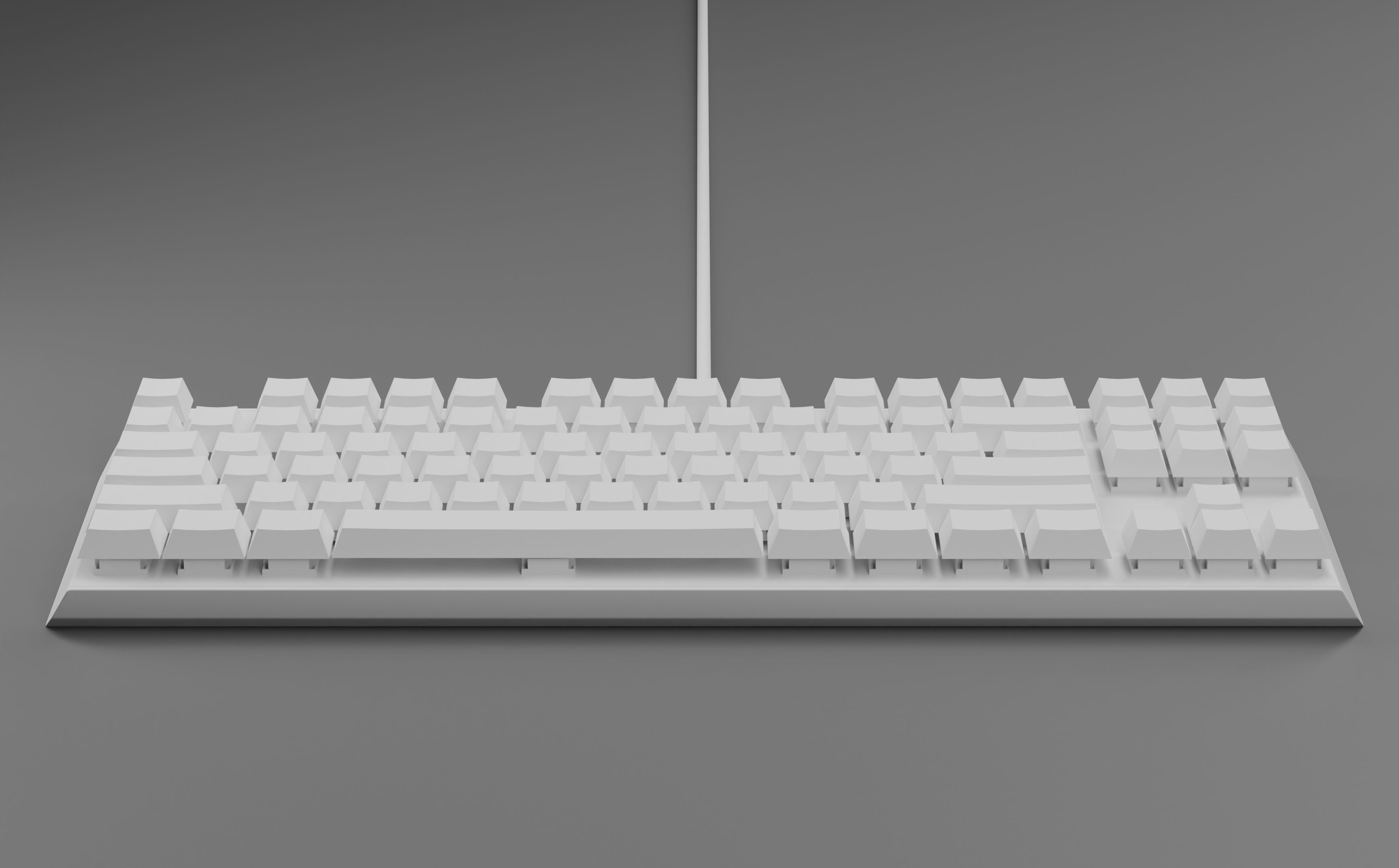 Mechanical Keyboard Coolermaster Metal Base Red Switches Low-poly 3D model_13