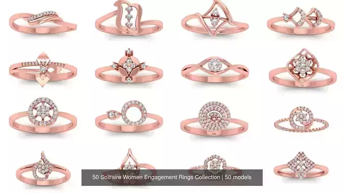 50 Solitaire Women Engagement Rings Collection 