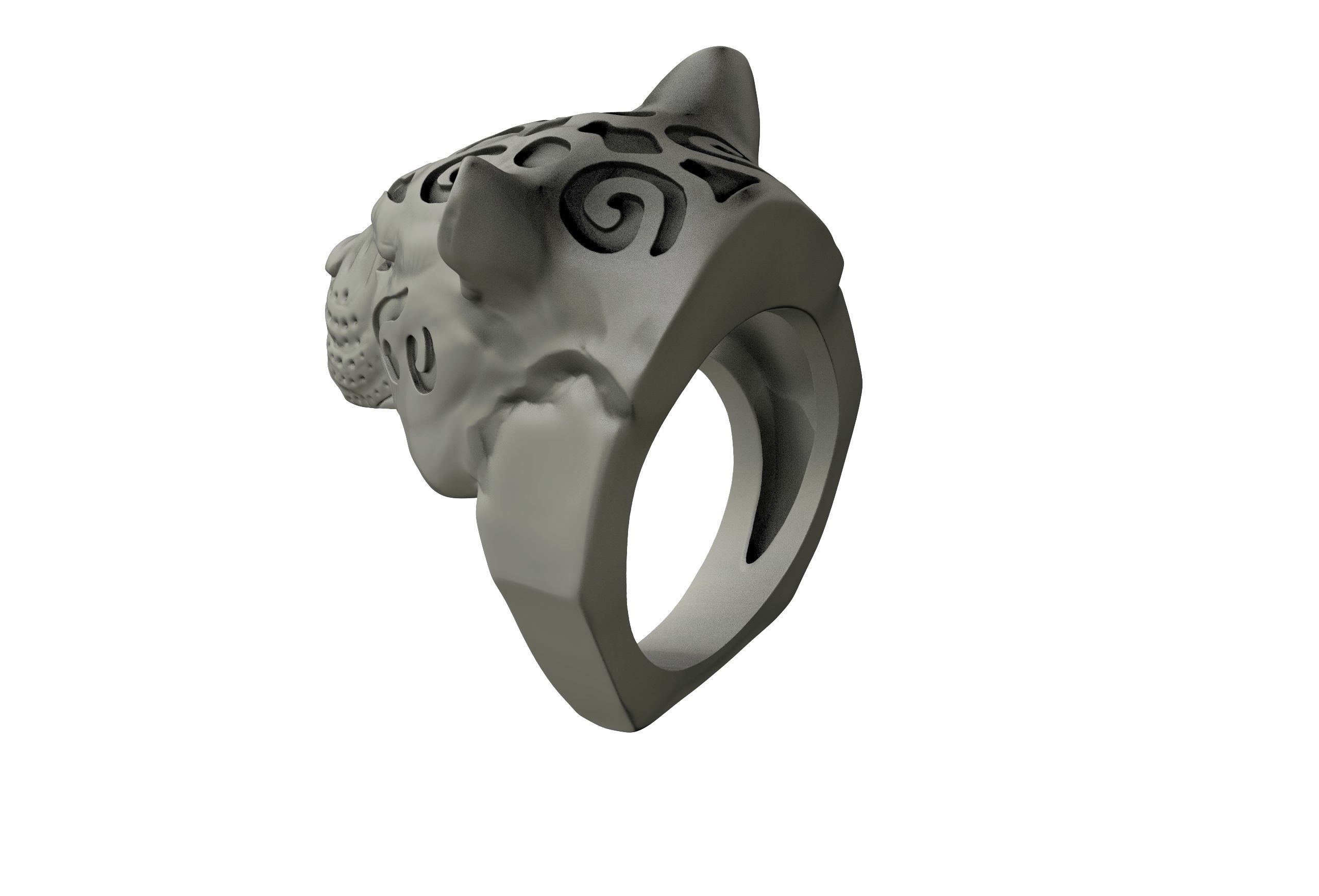 panther head 3D print model_3