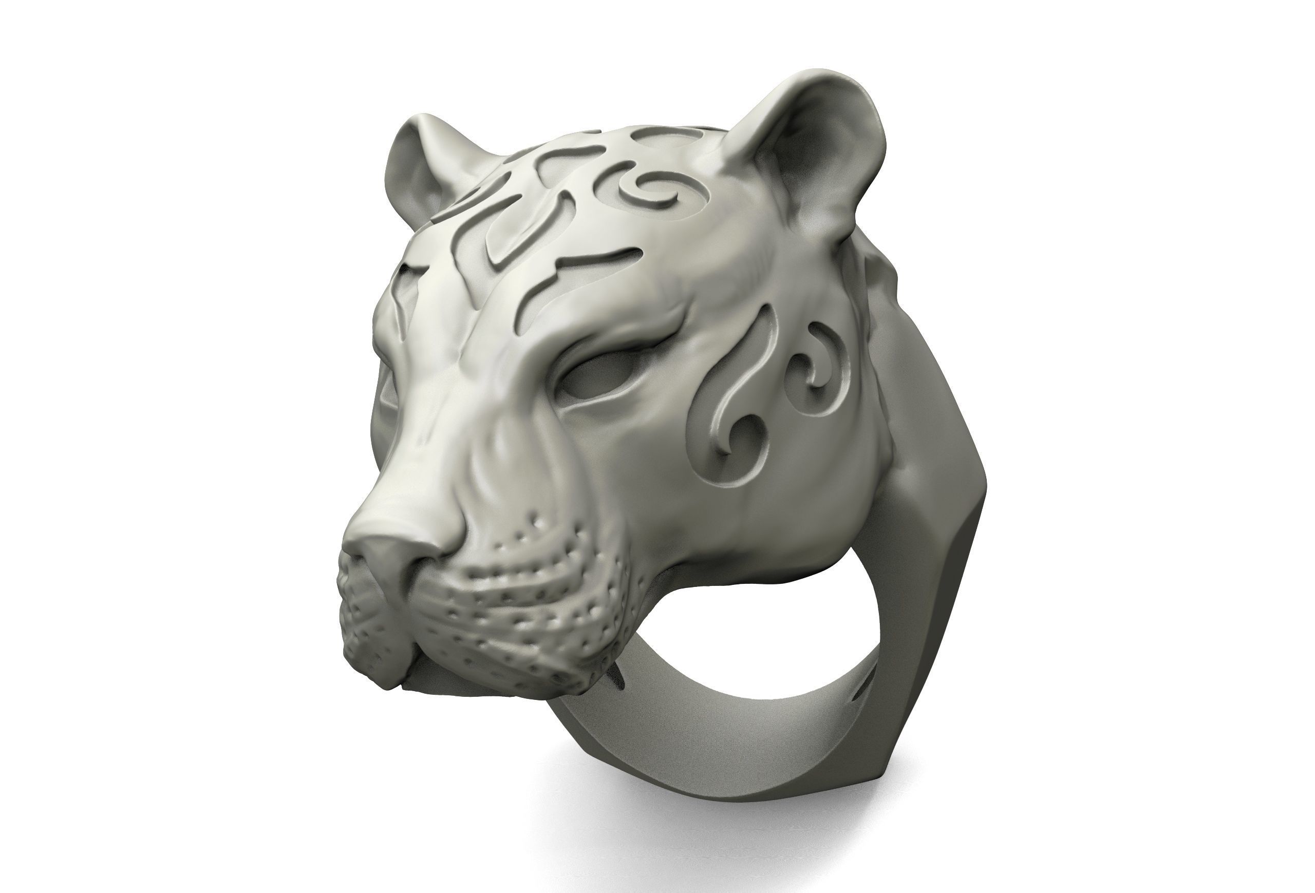 panther head 3D print model_15