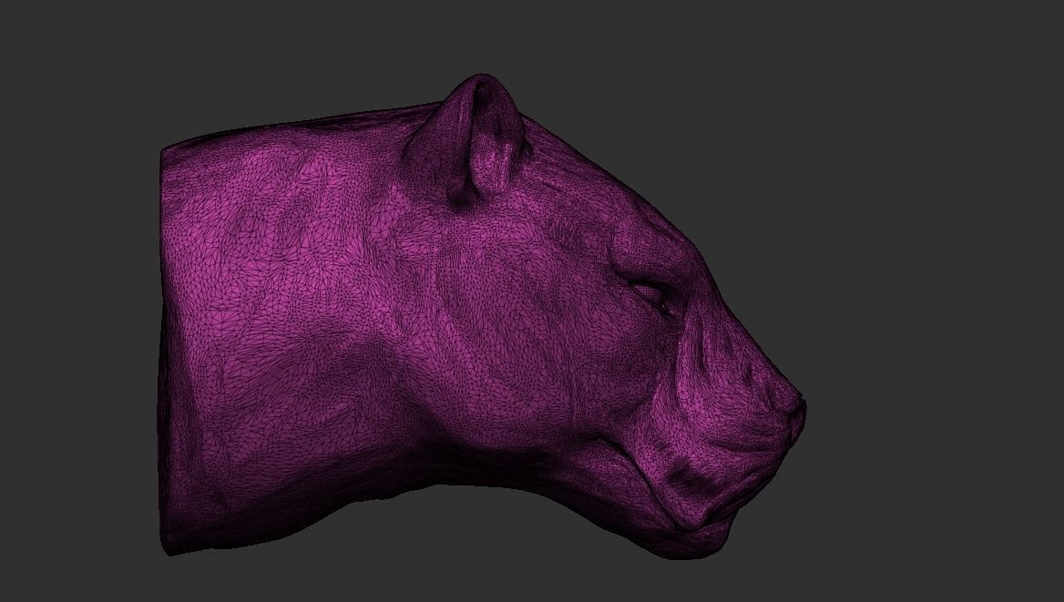 panther head 3D print model_12