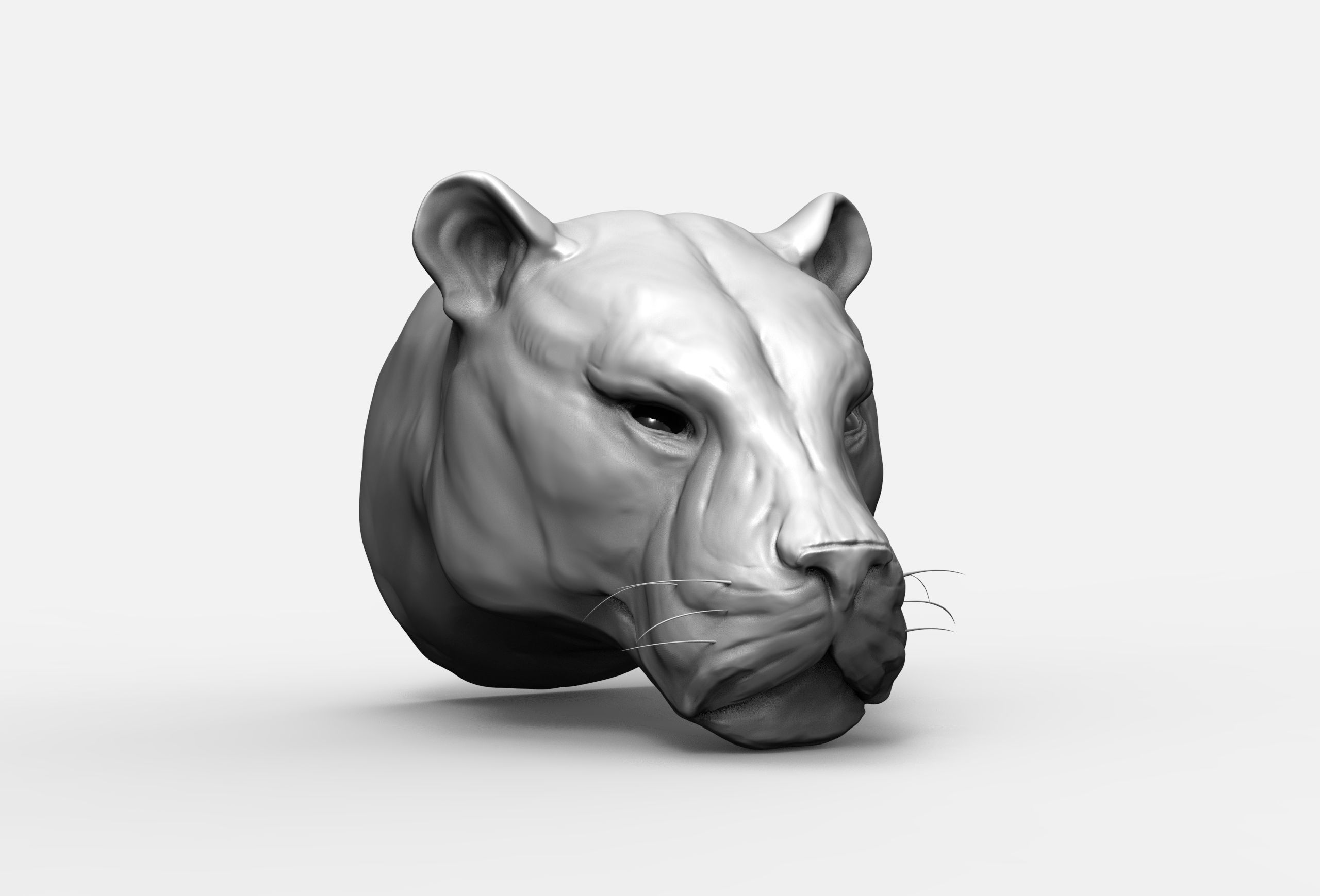 panther head 3D print model_1