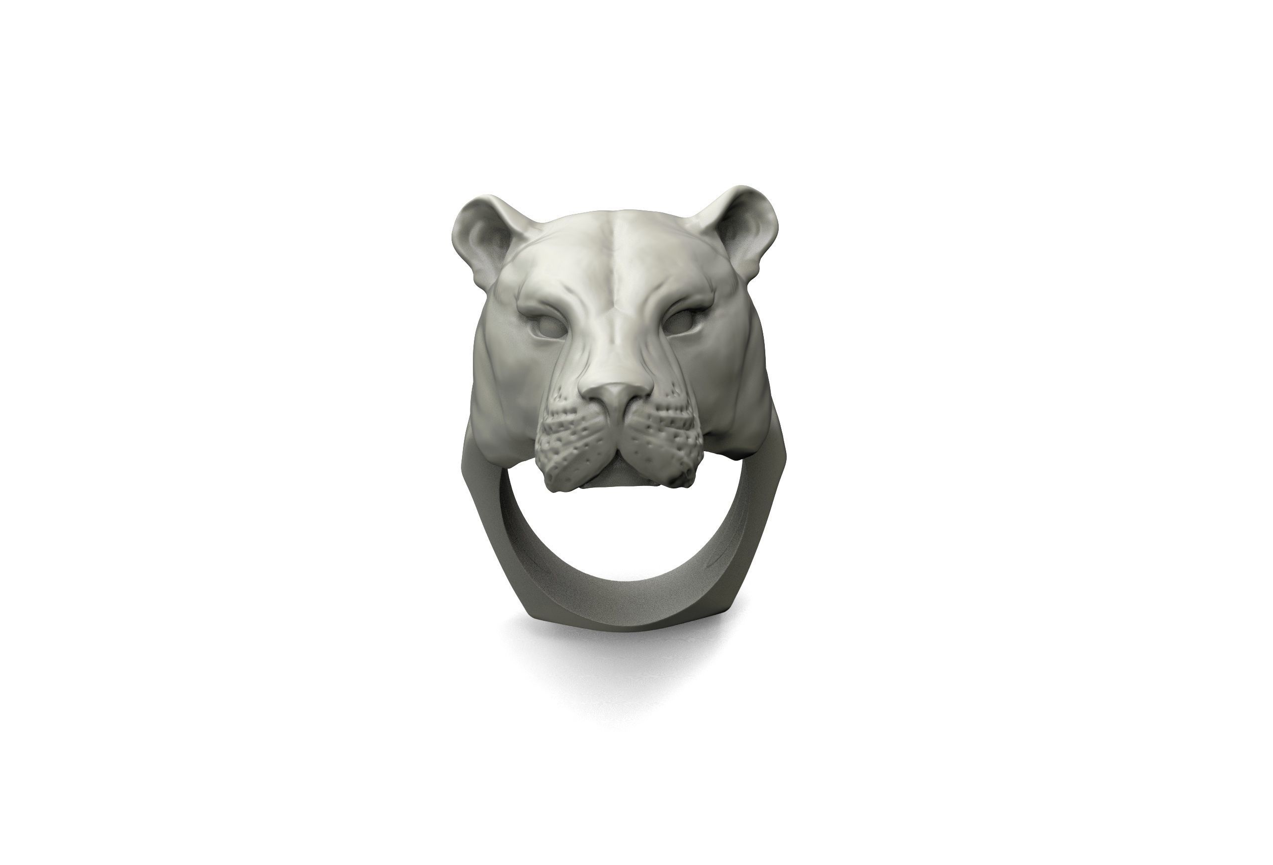 panther head 3D print model_7