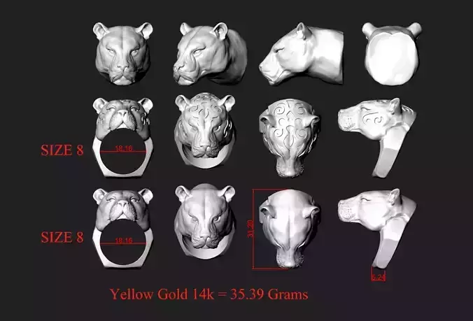 panther head 3D print model
