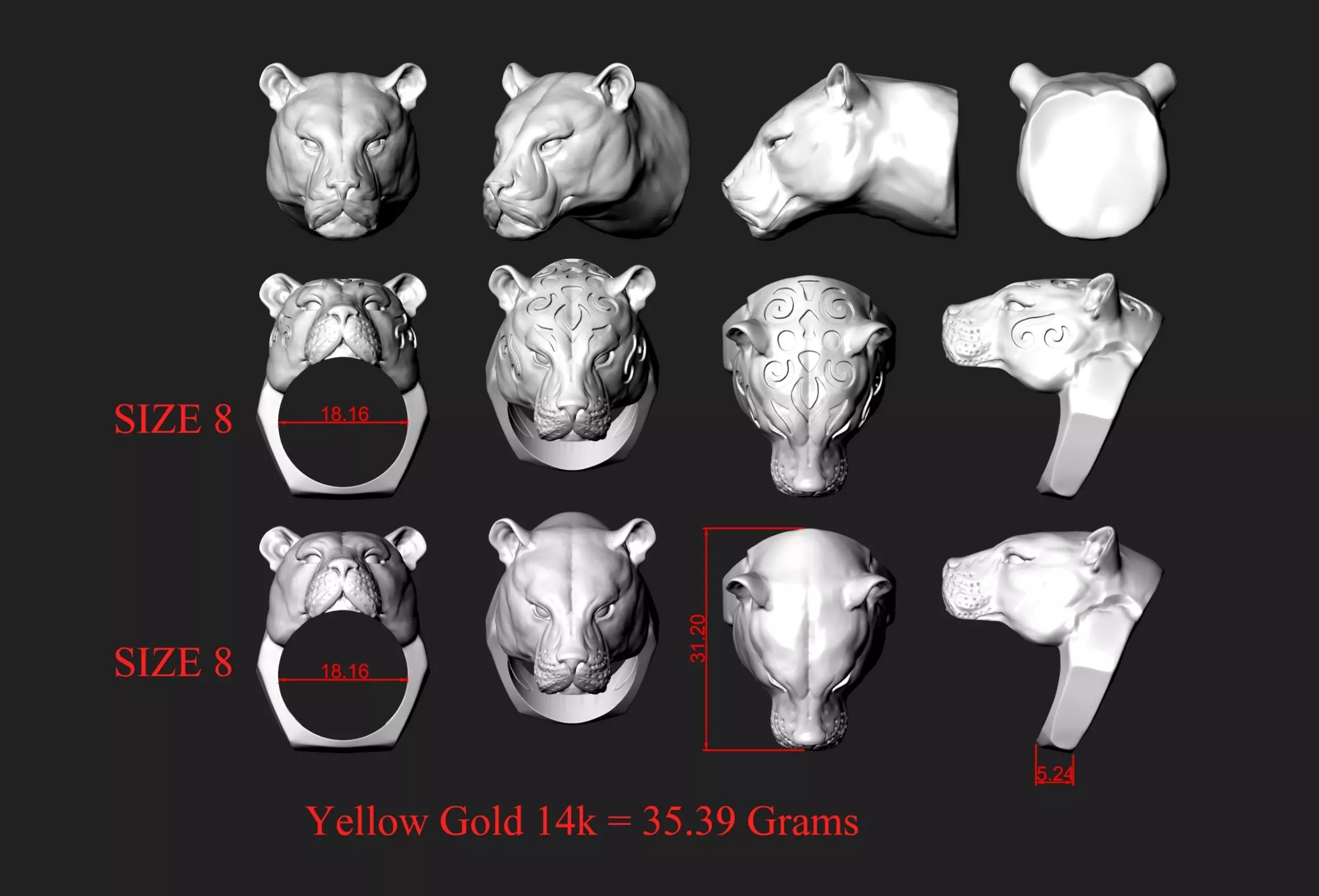 panther head 3D print model_0