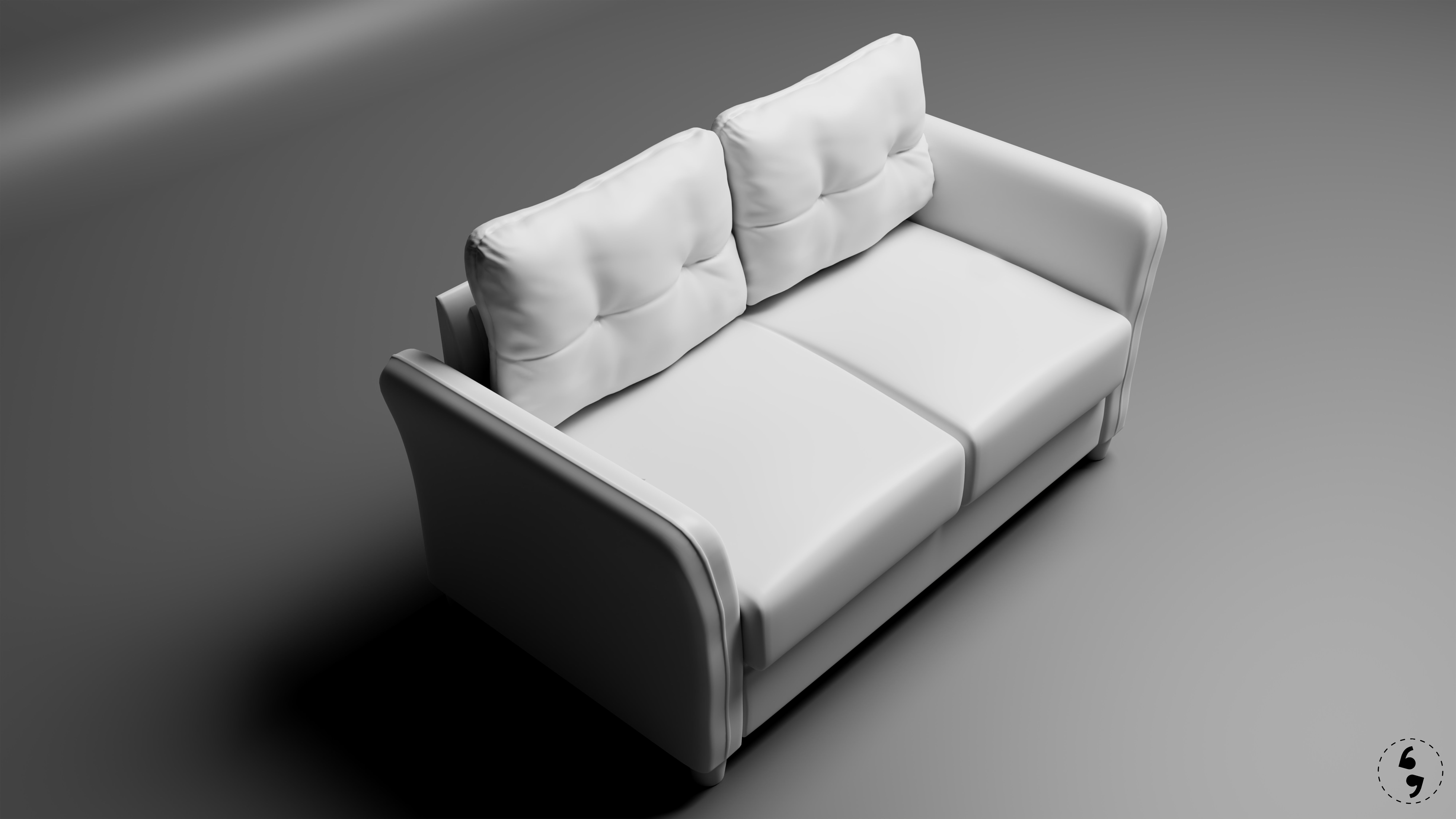 Leather Sofa 3D model_6