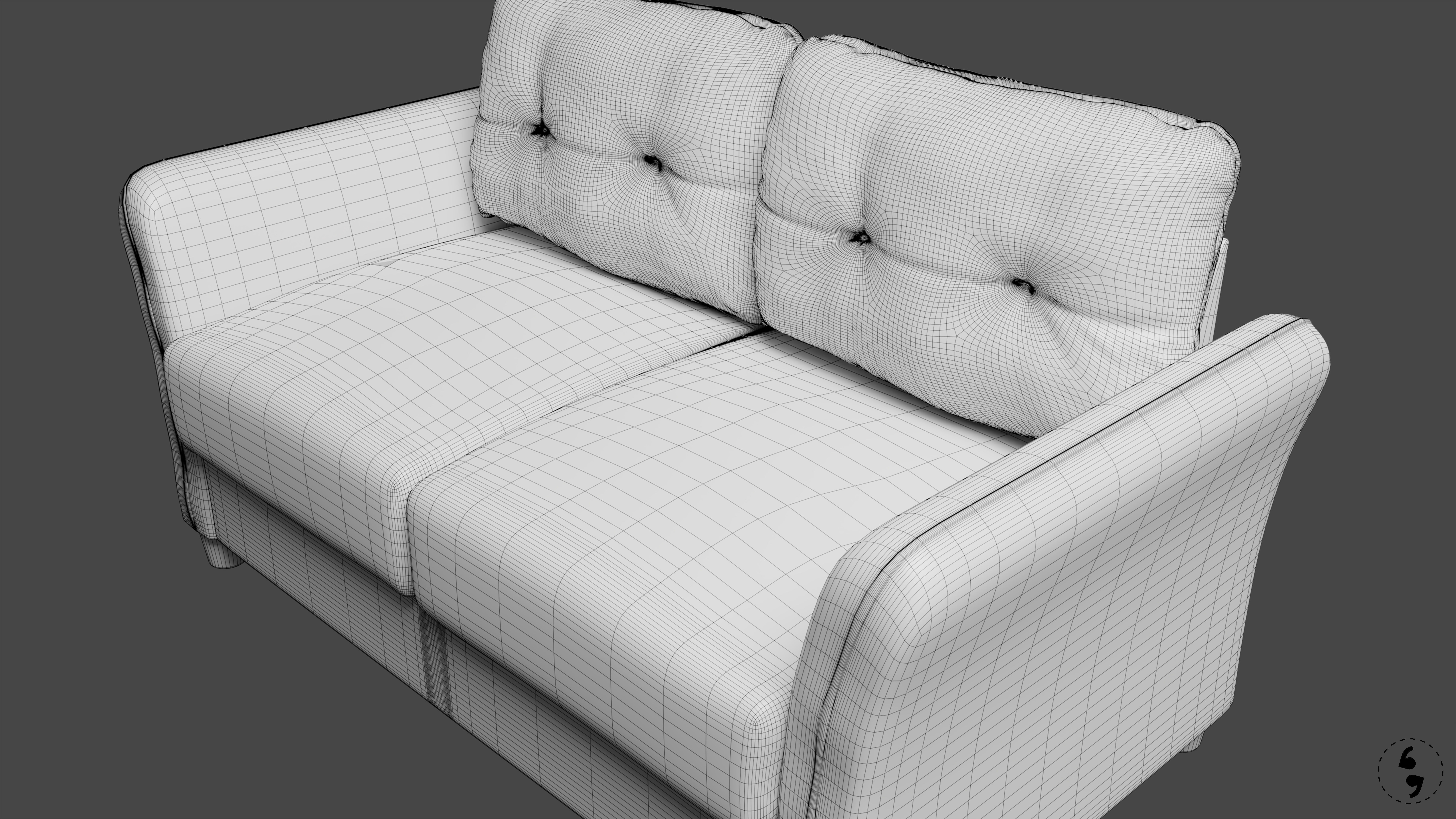 Leather Sofa 3D model_9