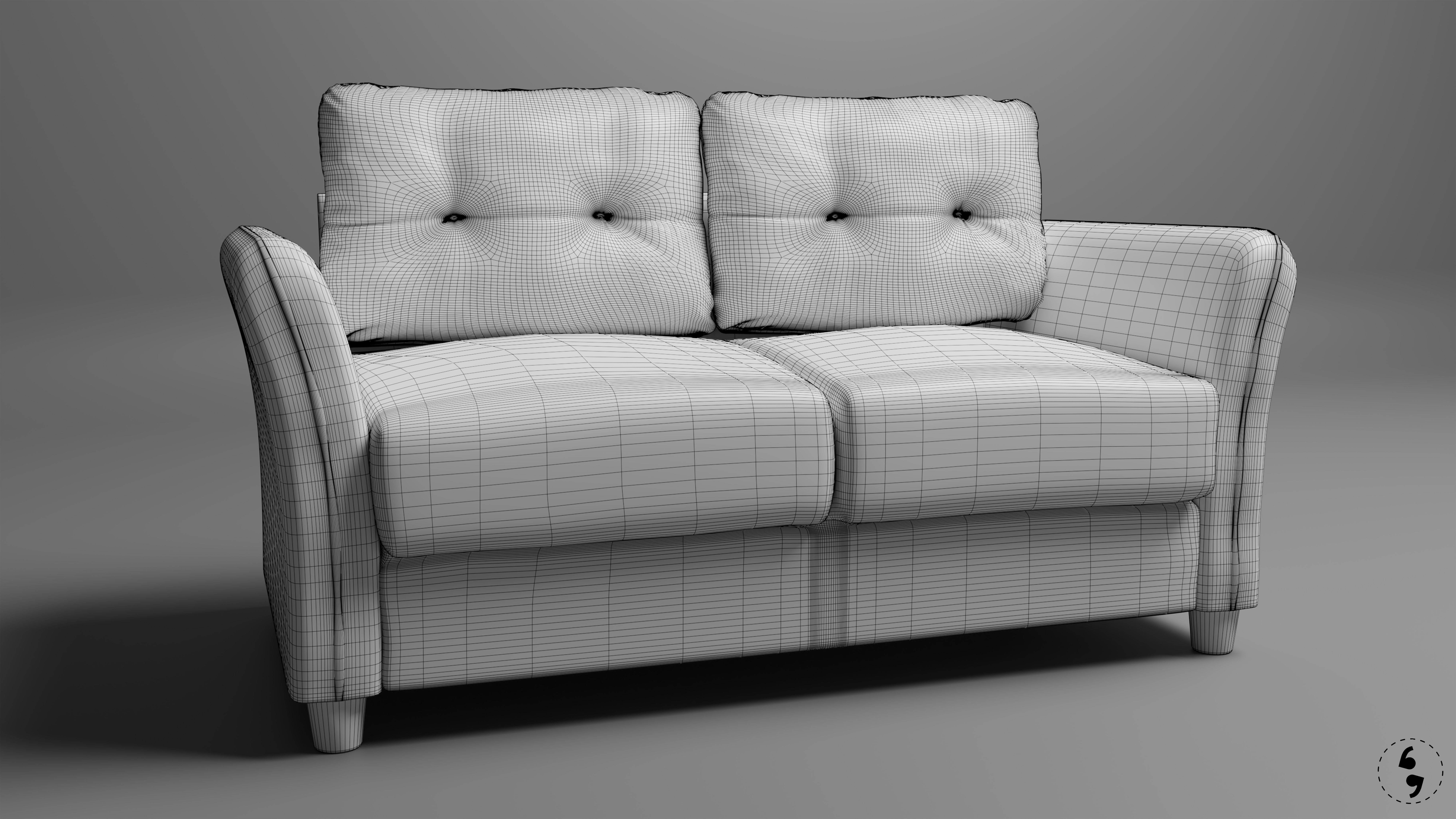Leather Sofa 3D model_10