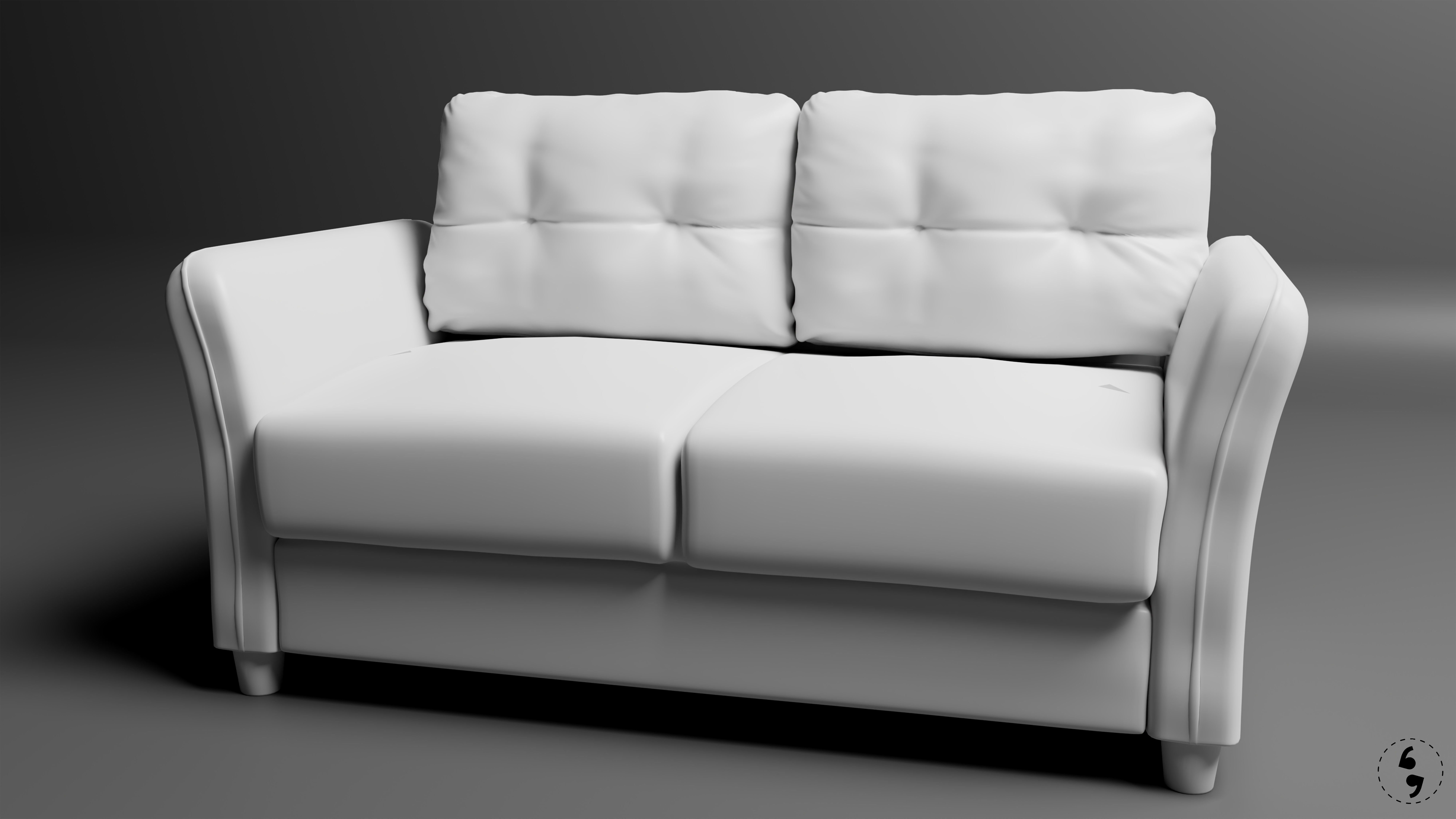Leather Sofa 3D model_5