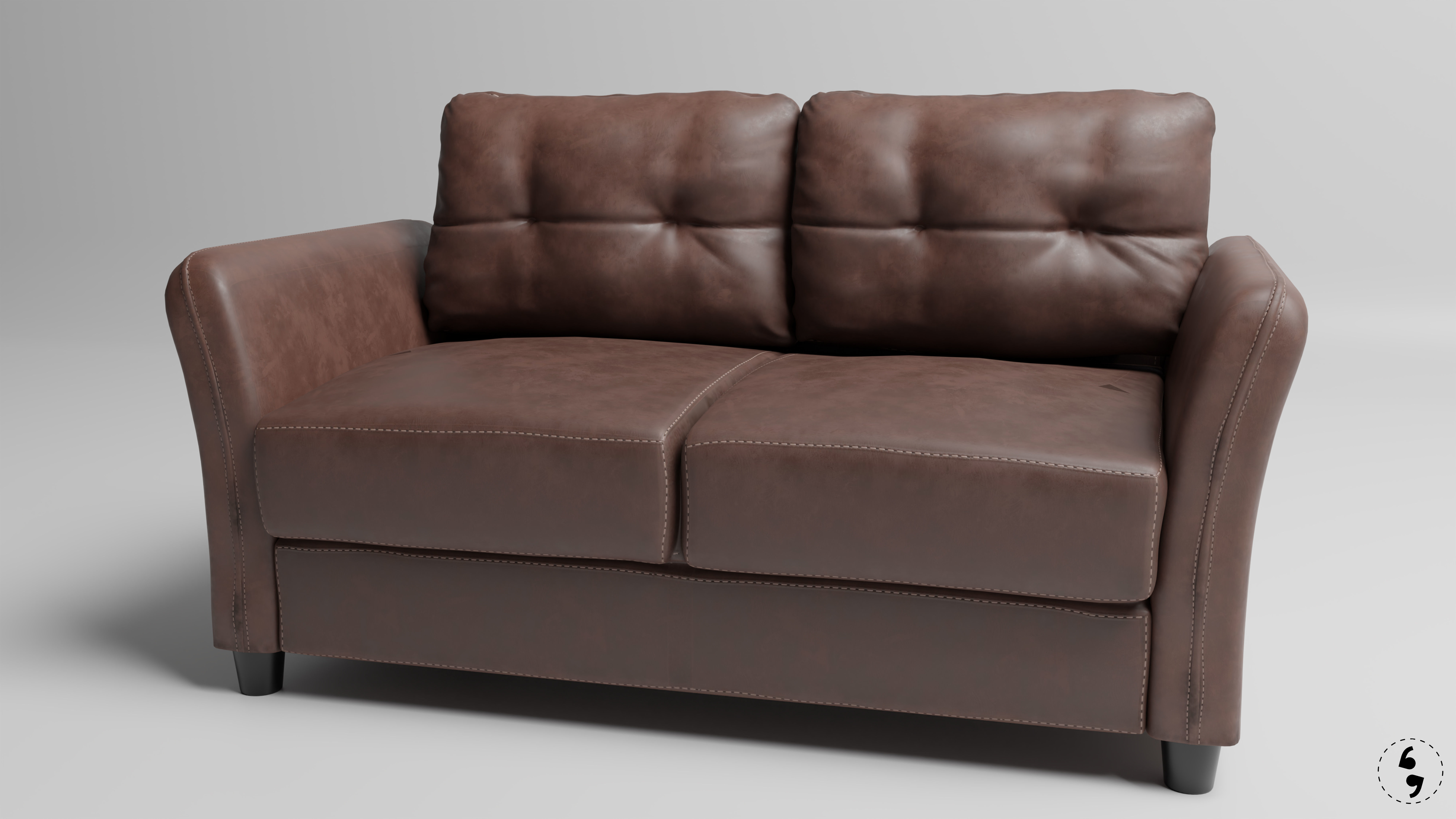 Leather Sofa 3D model_1