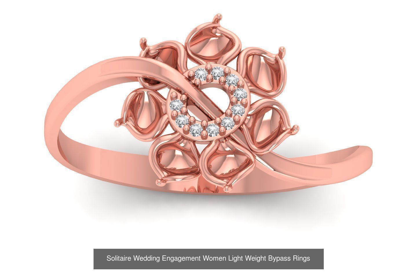 50 Solitaire Wedding Engagement Women Bypass Rings Collection _11