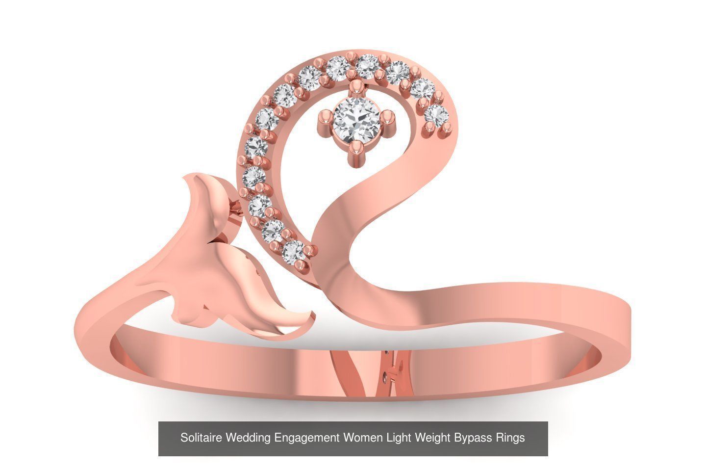 50 Solitaire Wedding Engagement Women Bypass Rings Collection _18