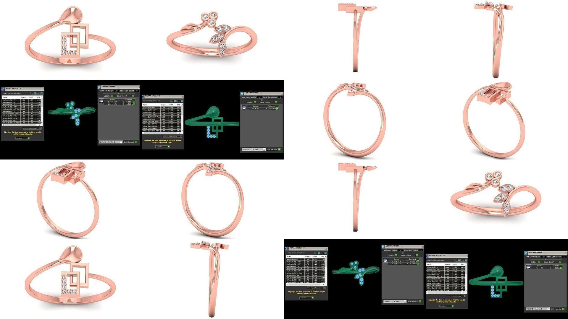 50 Solitaire Wedding Engagement Women Bypass Rings Collection _5