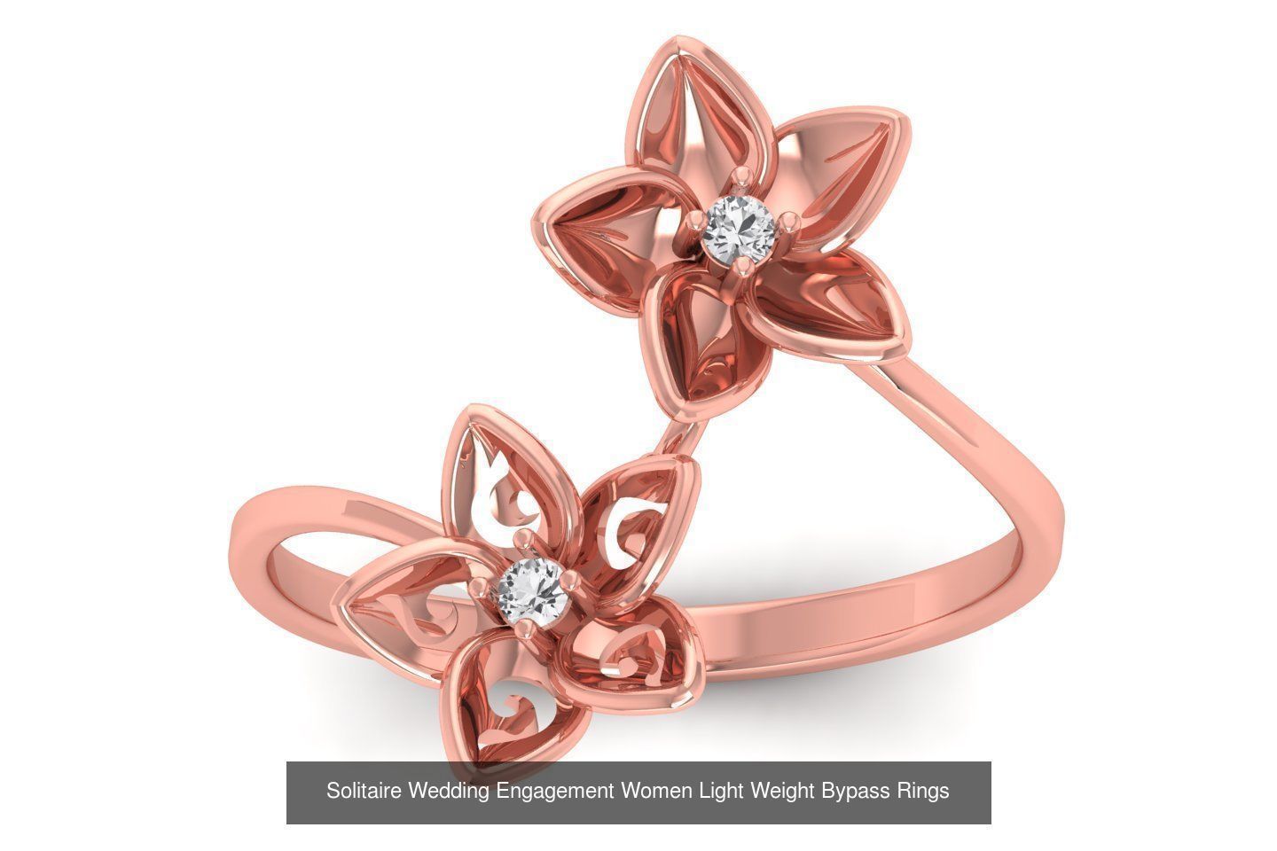 50 Solitaire Wedding Engagement Women Bypass Rings Collection _34