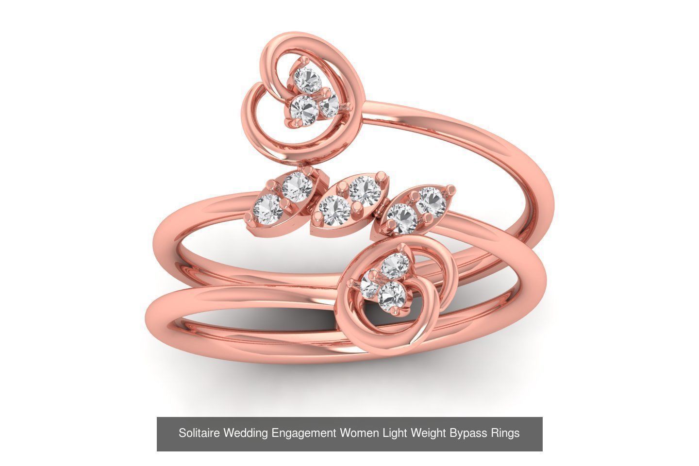 50 Solitaire Wedding Engagement Women Bypass Rings Collection _41