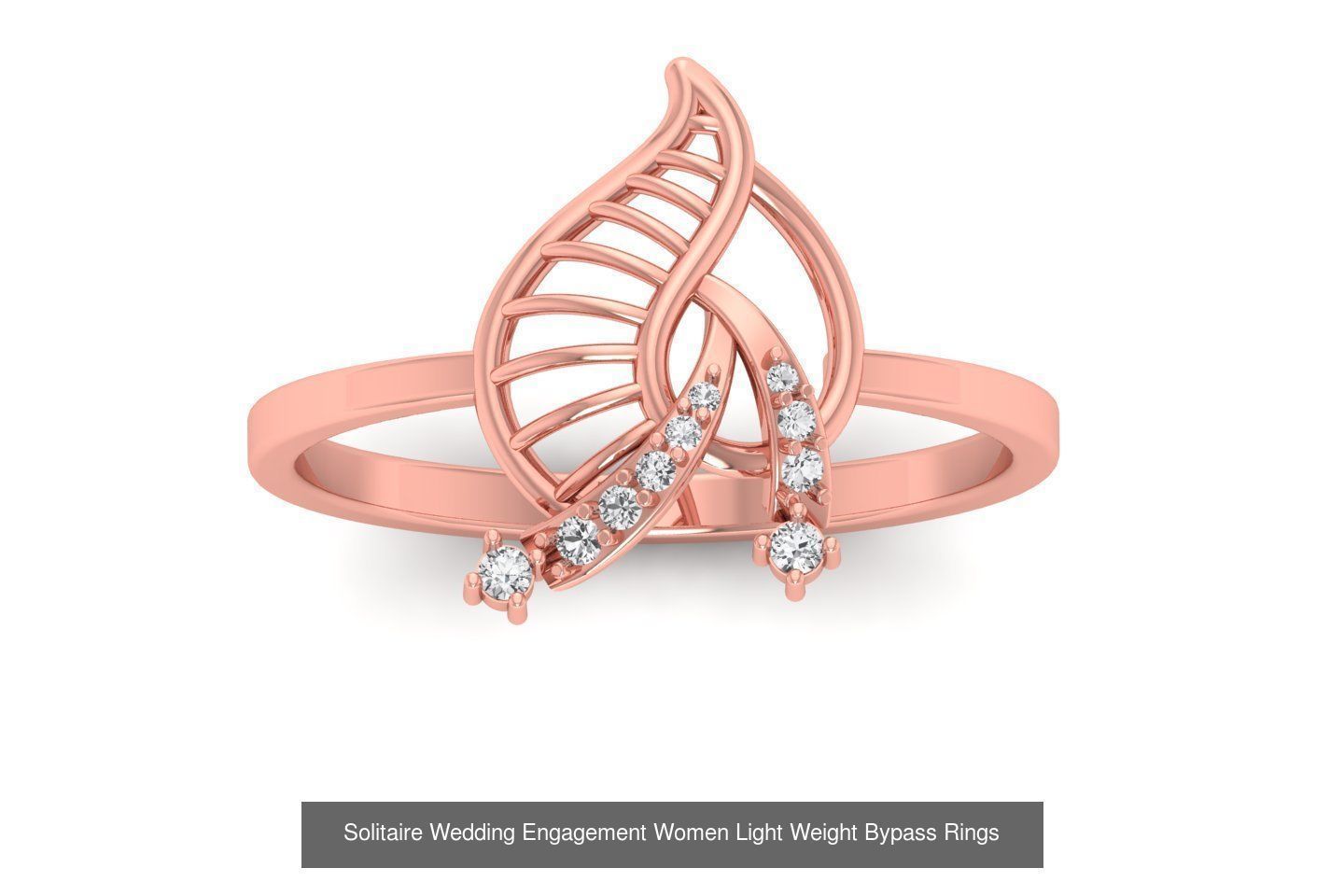 50 Solitaire Wedding Engagement Women Bypass Rings Collection _9