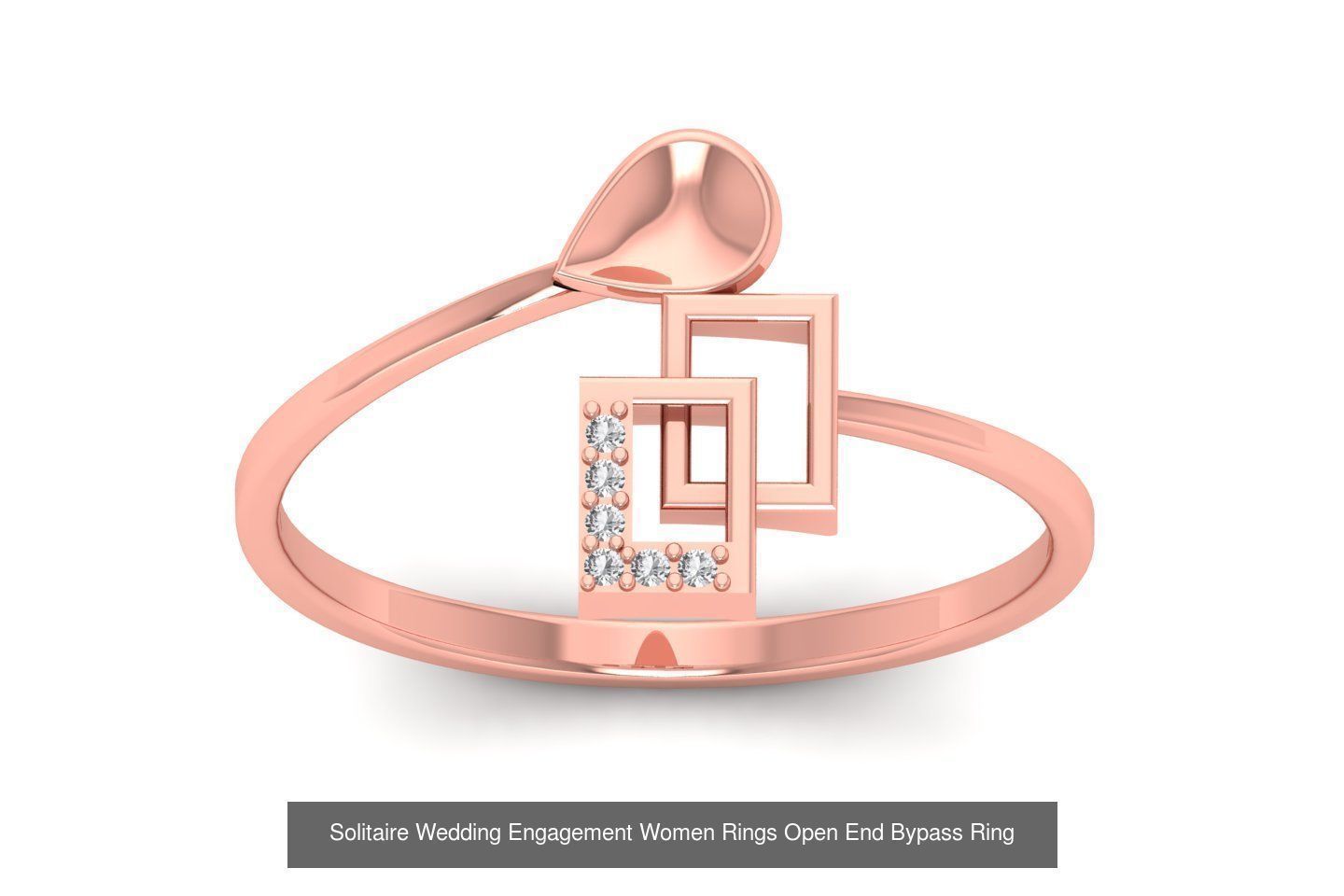 50 Solitaire Wedding Engagement Women Bypass Rings Collection _55
