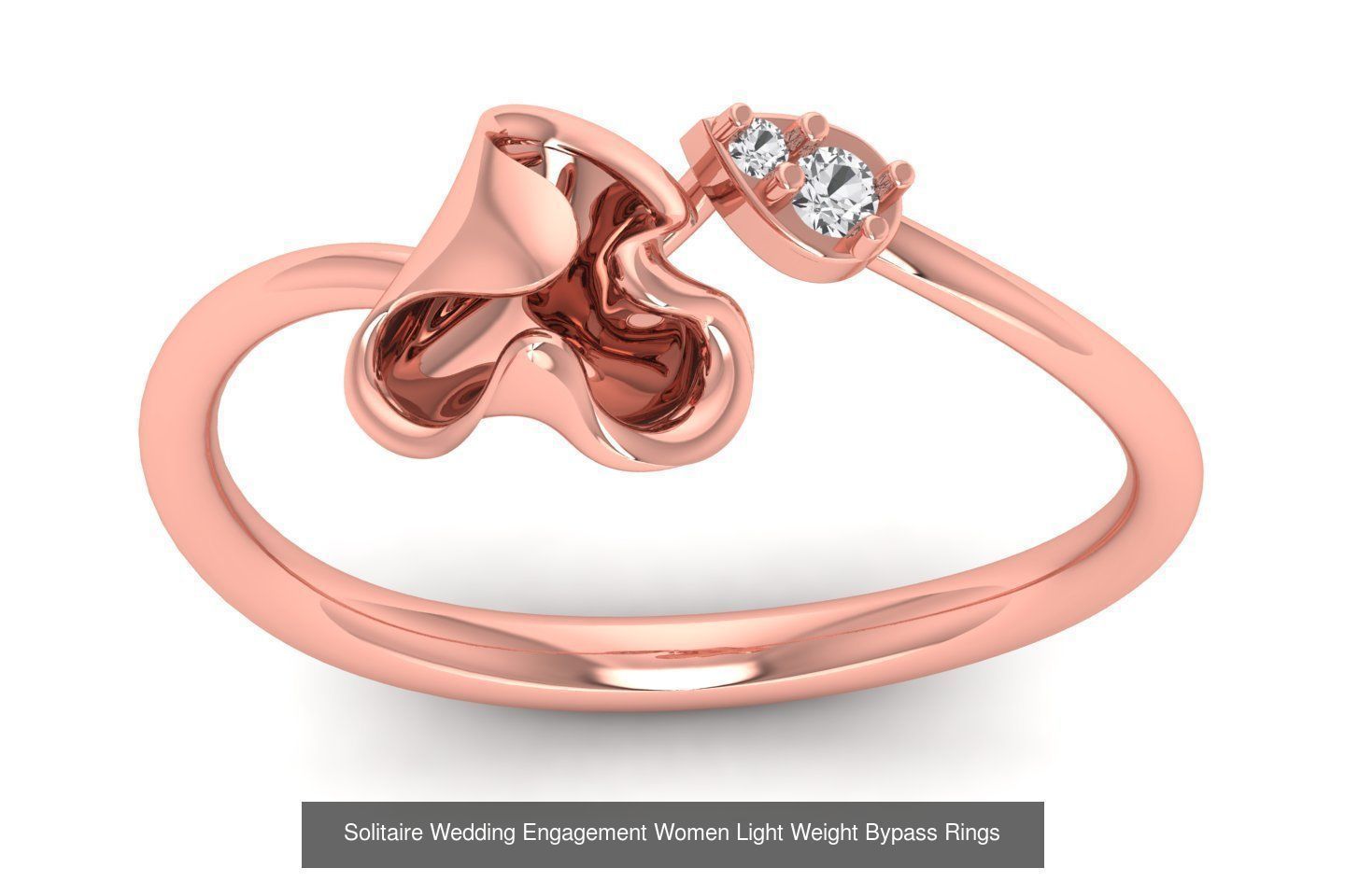 50 Solitaire Wedding Engagement Women Bypass Rings Collection _36