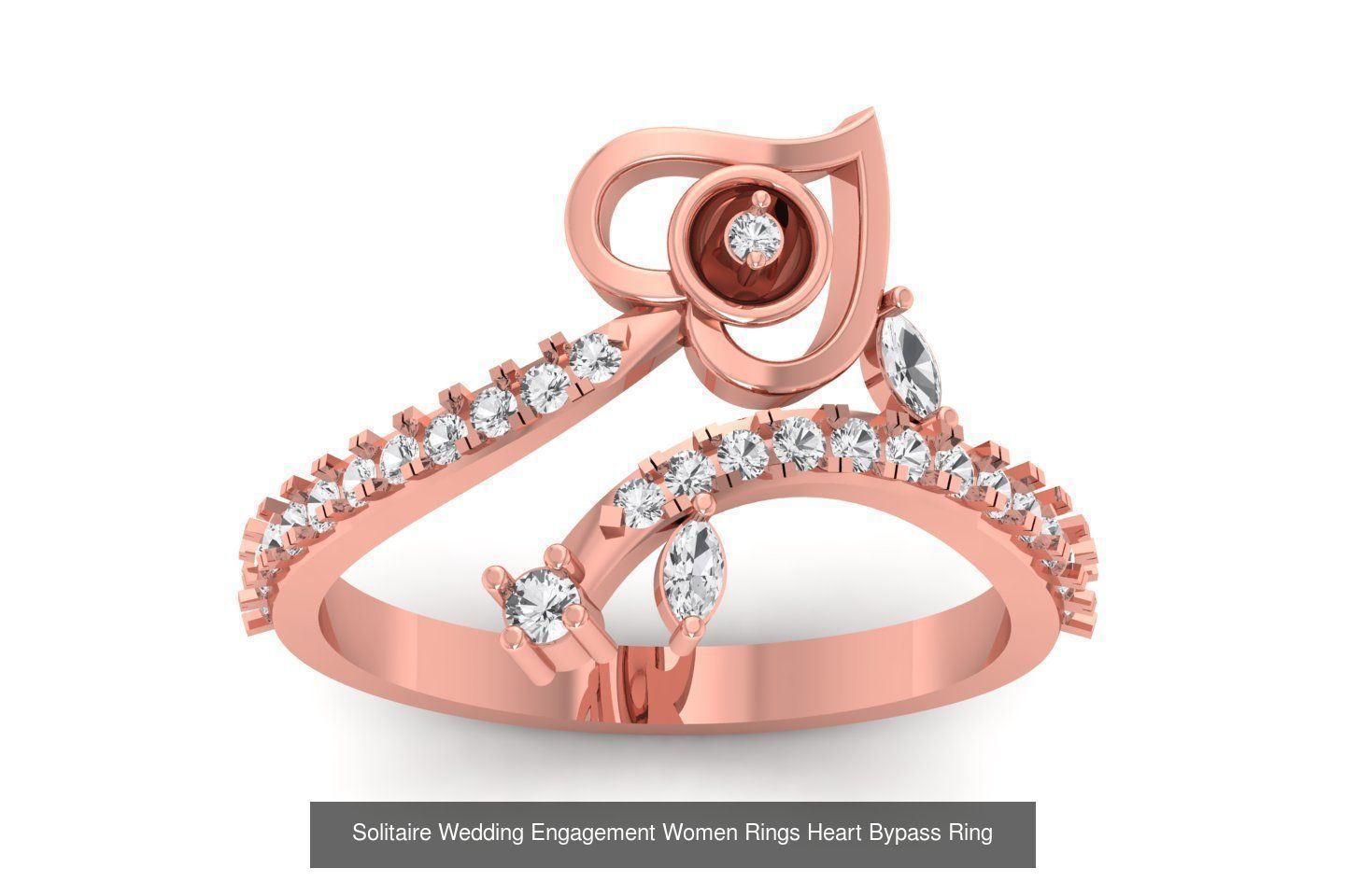 50 Solitaire Wedding Engagement Women Bypass Rings Collection _53
