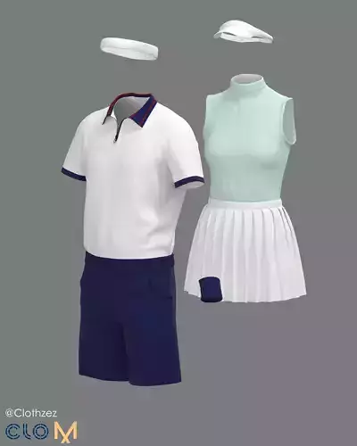 Tennis Outfit 3D model