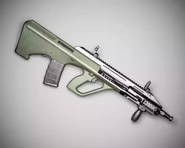 Steyr AUG A3 CQC Kit Low-poly 3D model
