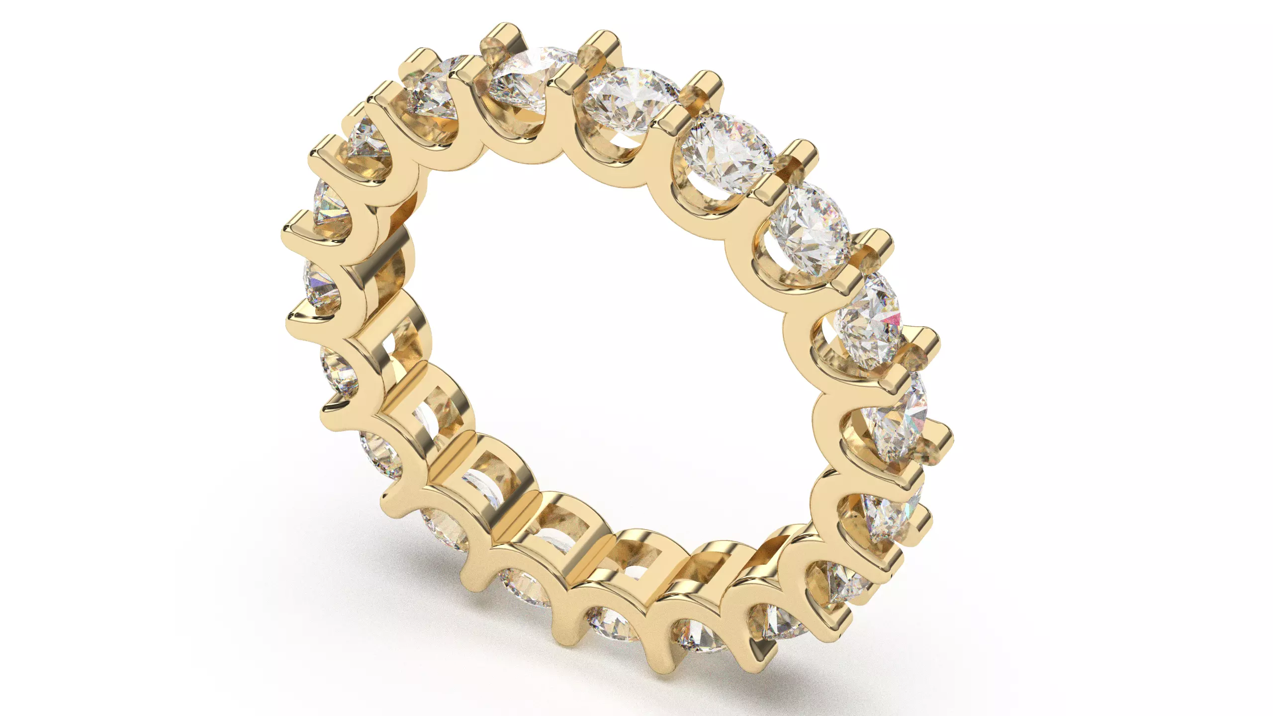 Diamonds Gorgeous Eternity Ring 3D print model_0