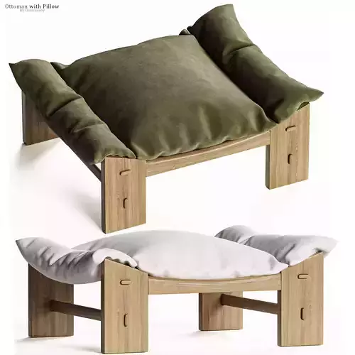 Crate and barrel  Shinola Michigan Ottoman