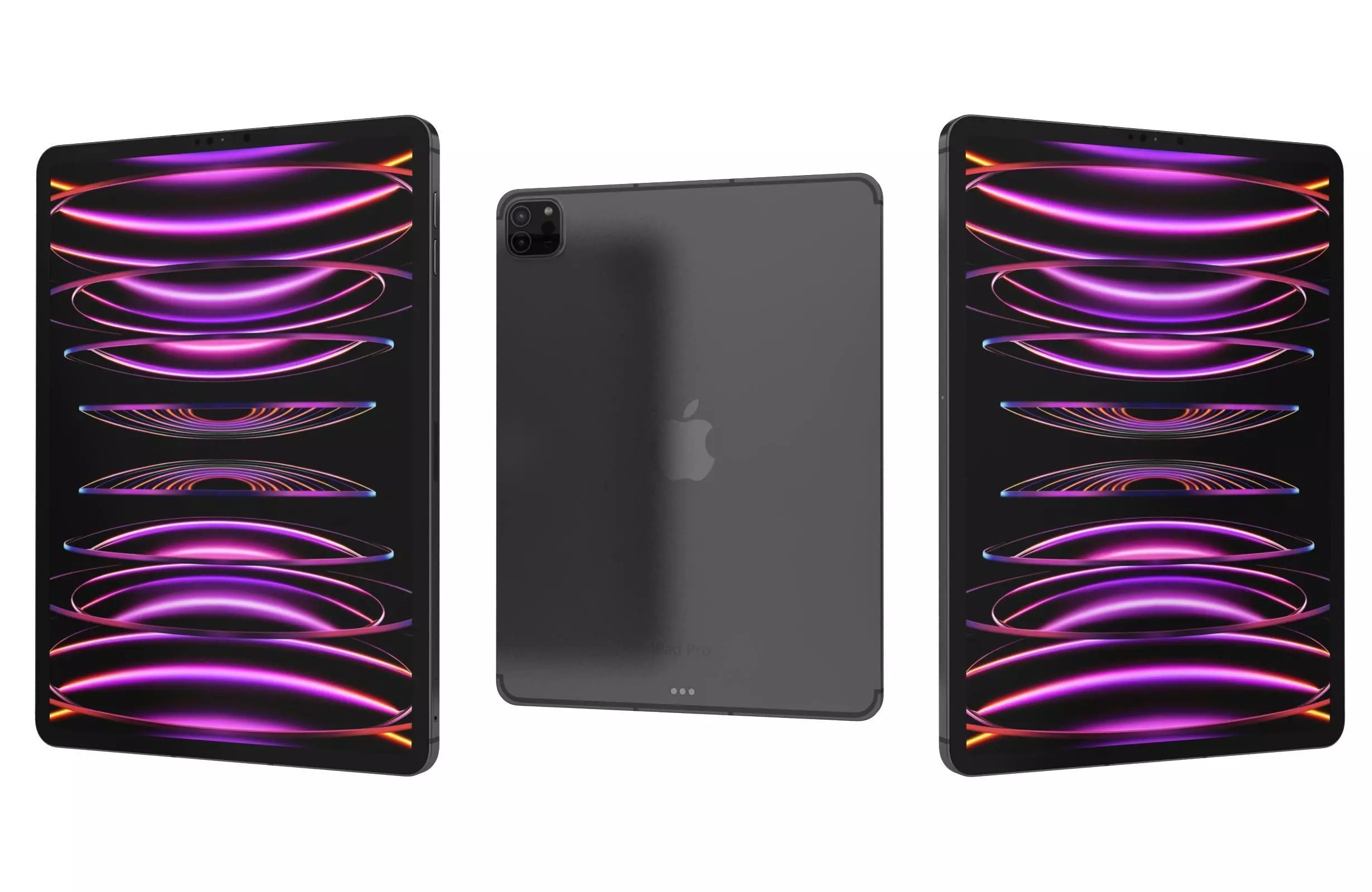 Apple iPad Pro 2022 4th Gen Black 3D model_0