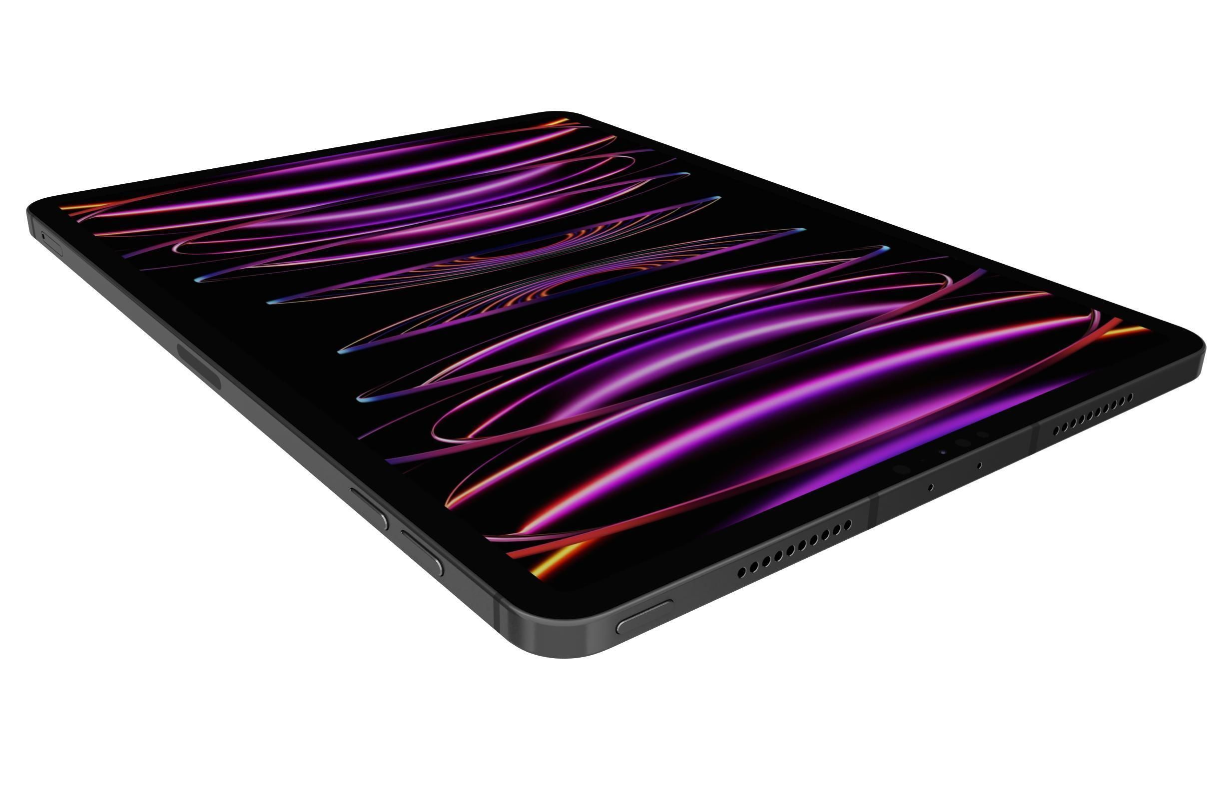 Apple iPad Pro 2022 4th Gen Black 3D model_11