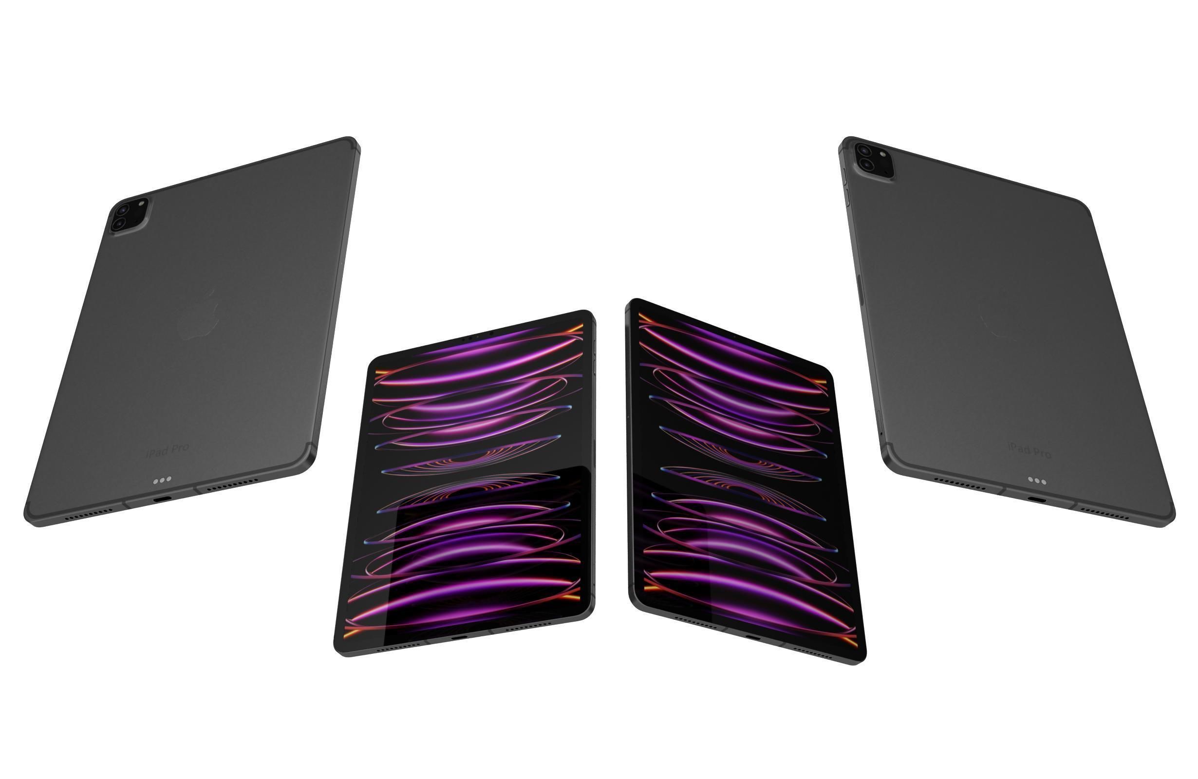 Apple iPad Pro 2022 4th Gen Black 3D model_5