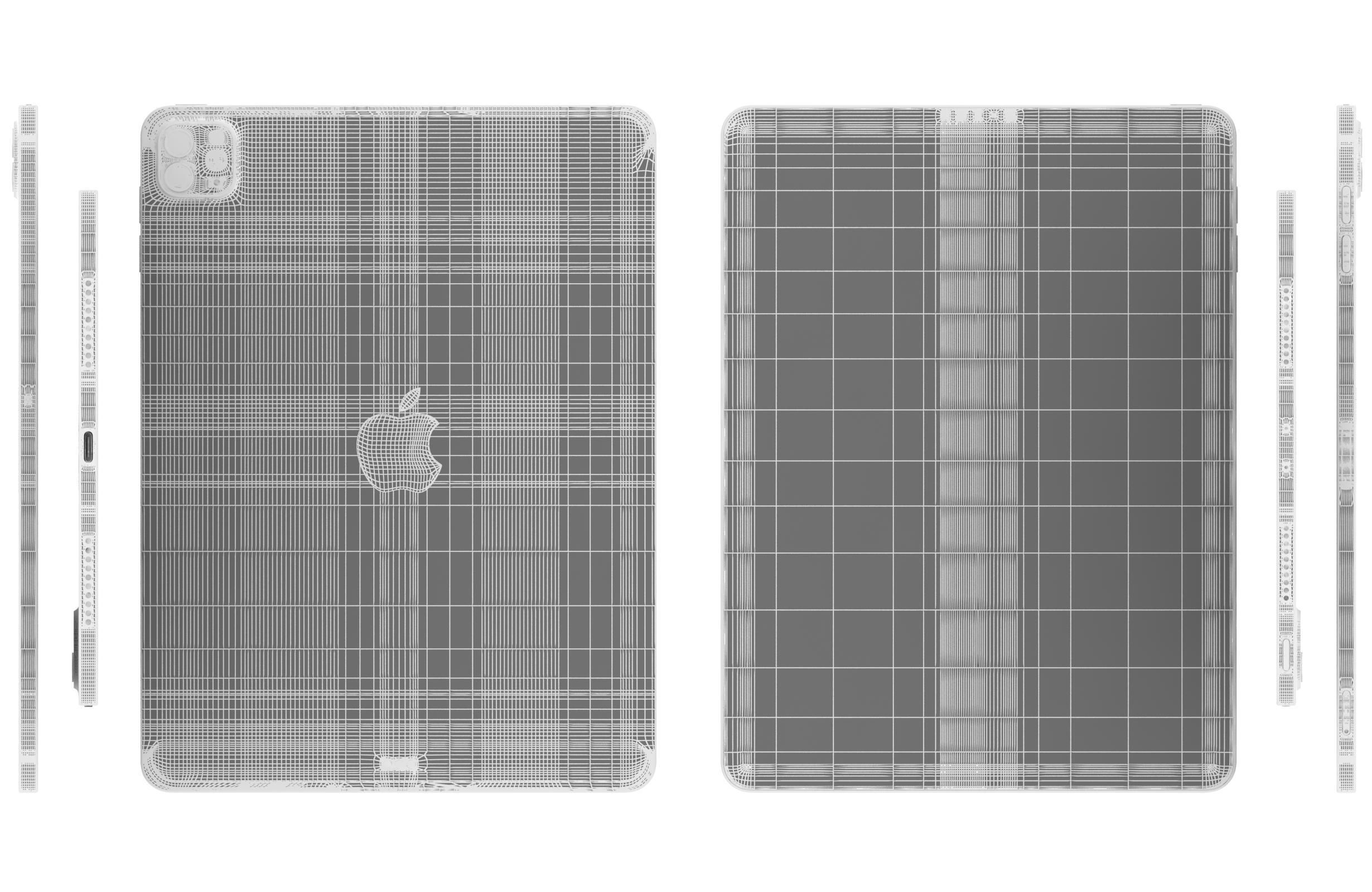 Apple iPad Pro 2022 4th Gen Black 3D model_17