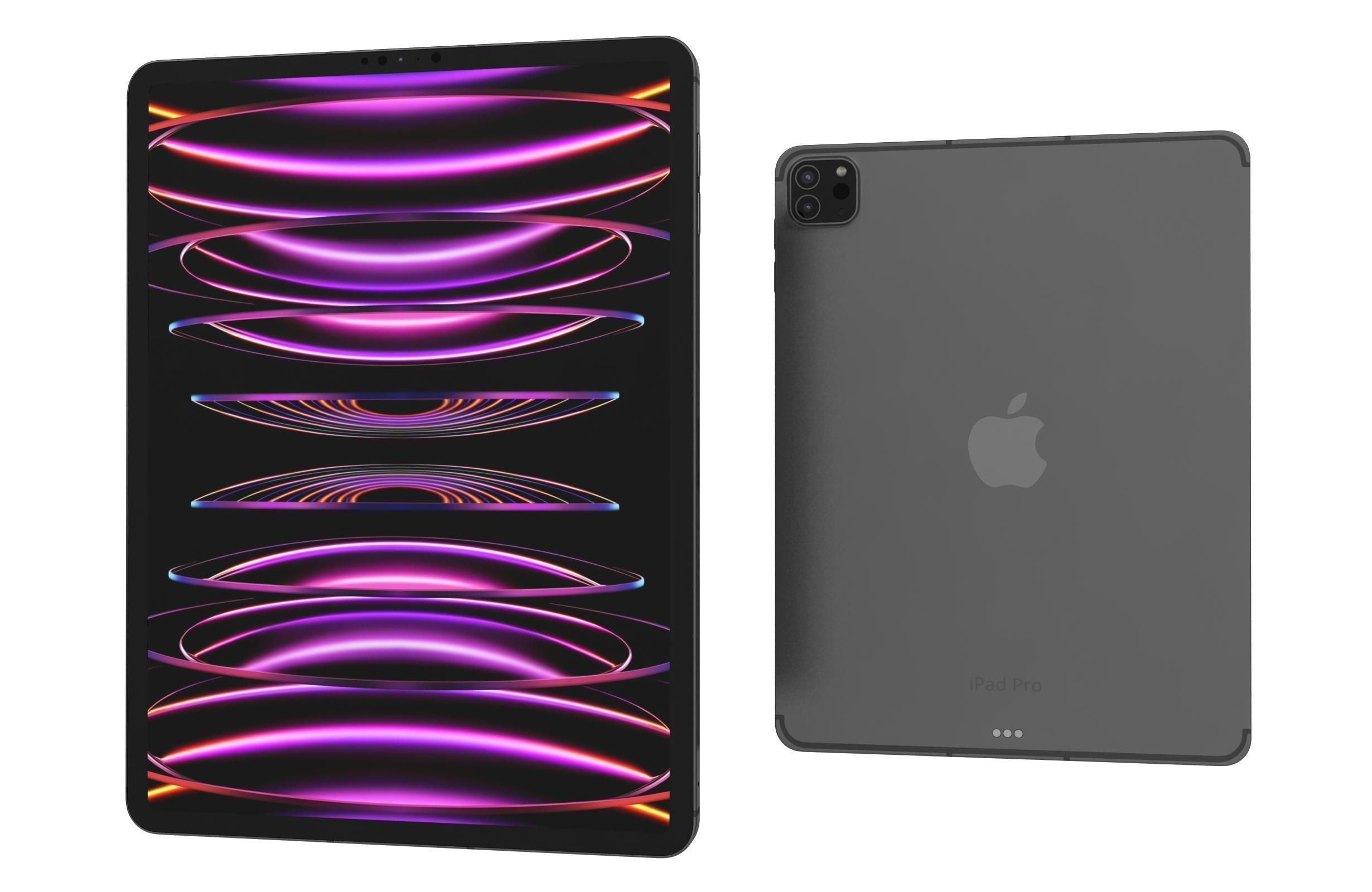 Apple iPad Pro 2022 4th Gen Black 3D model_6