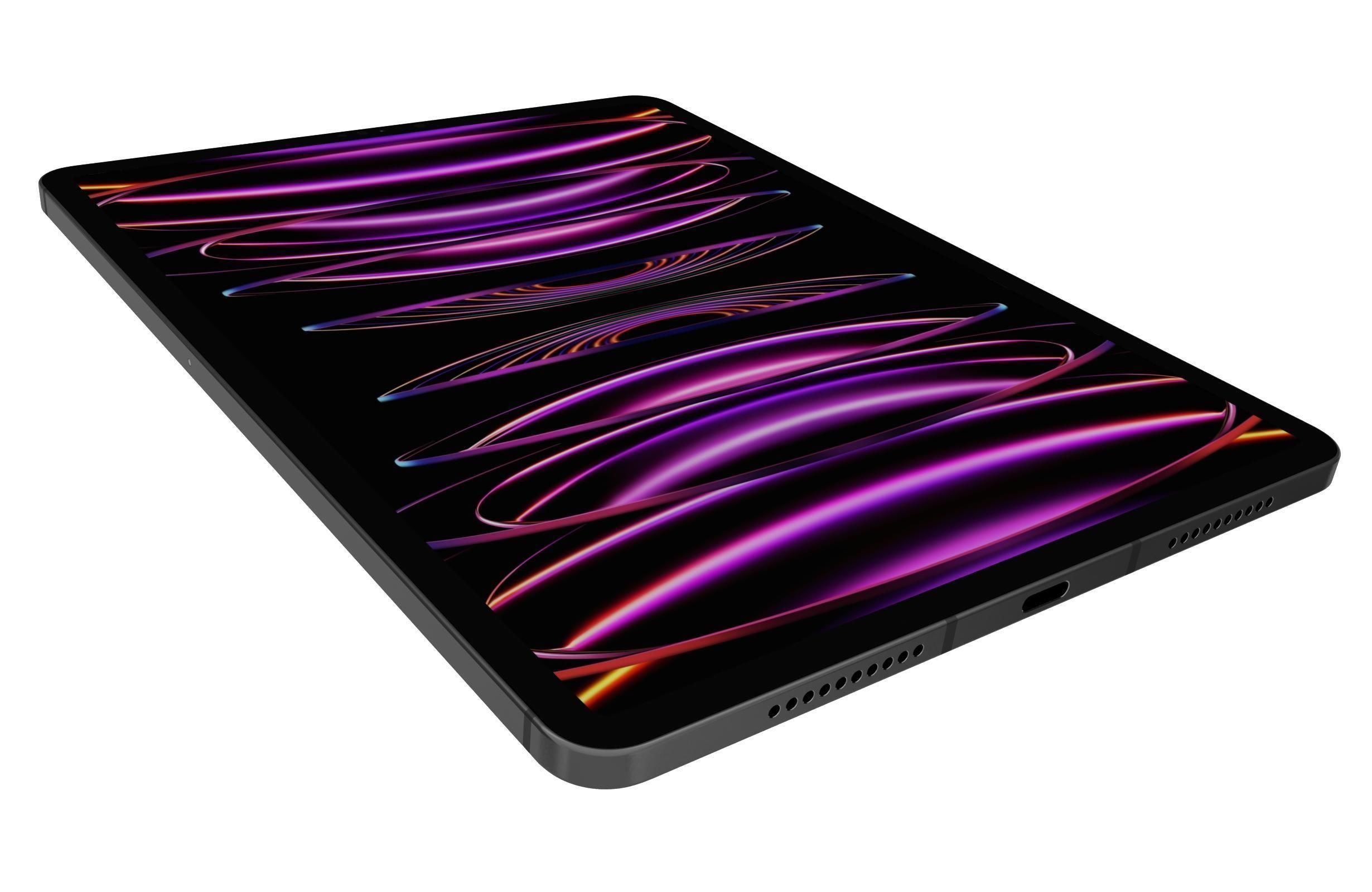 Apple iPad Pro 2022 4th Gen Black 3D model_10