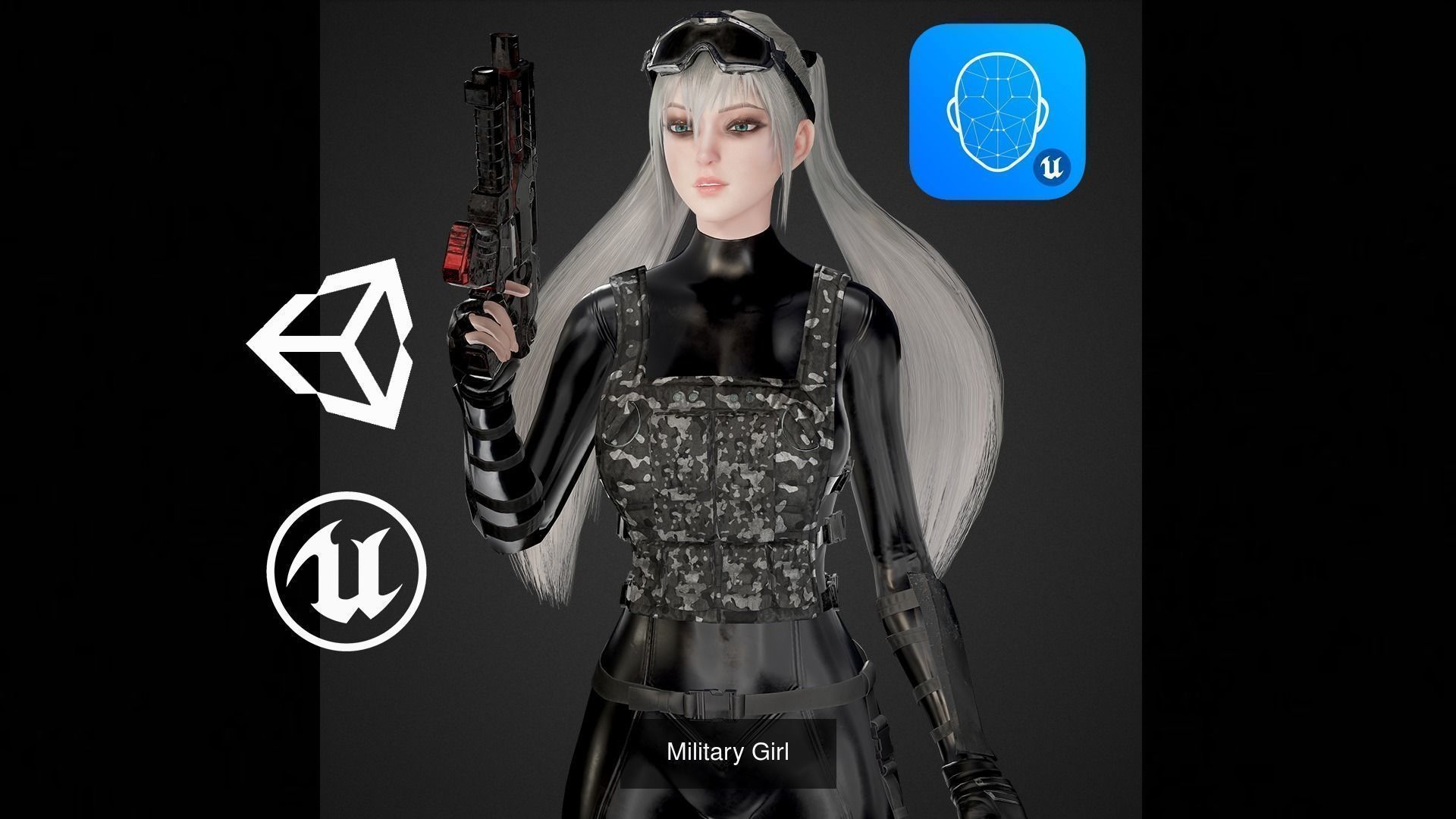 Military Girl Pack 3D Model Collection_5