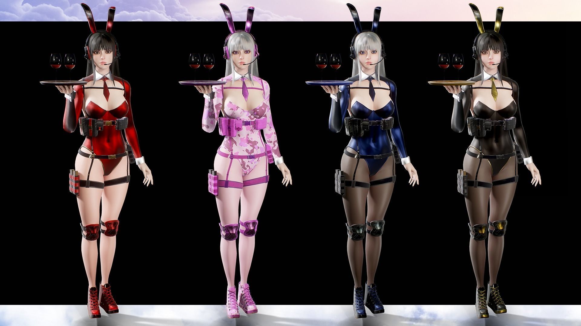 Military Girl Pack 3D Model Collection_10