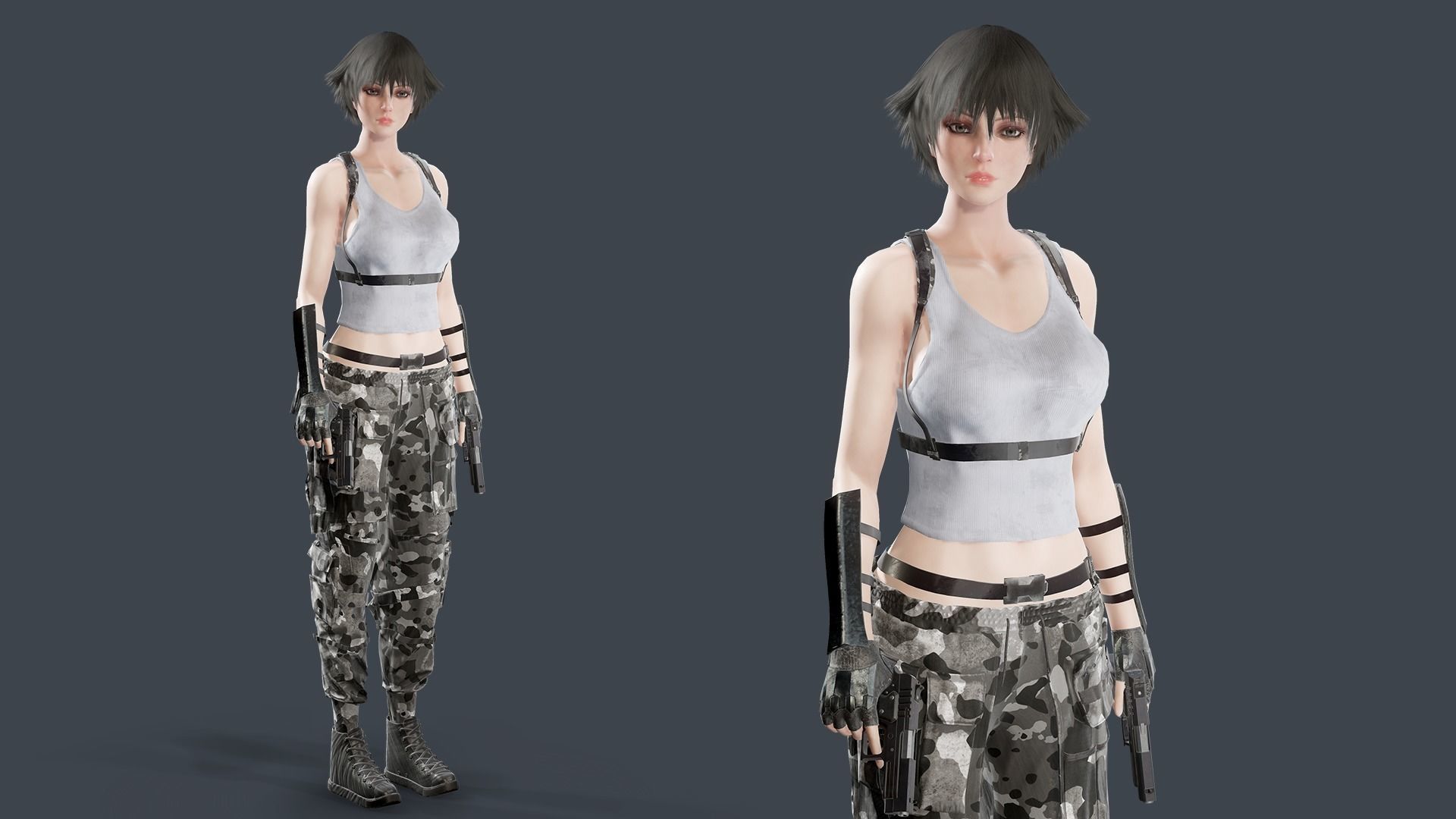 Military Girl Pack 3D Model Collection_9